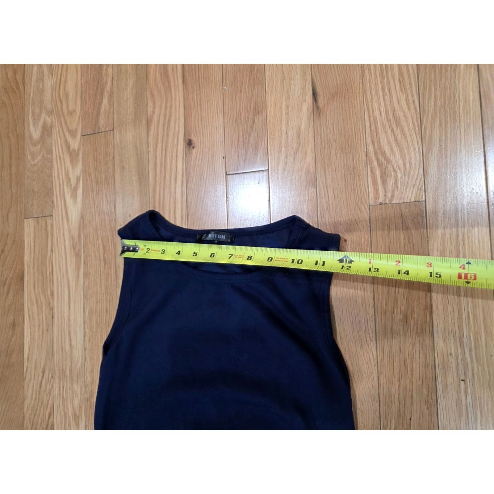 Vintage Btfbm Sheath Dress Womens Size S Blue Solid Sleeveless Round Neck Ruched Stretch Dress Knee Length Casual Outdoor Seasonal Womens Size S / US 4 / IT 40 - 5 Thumbnail