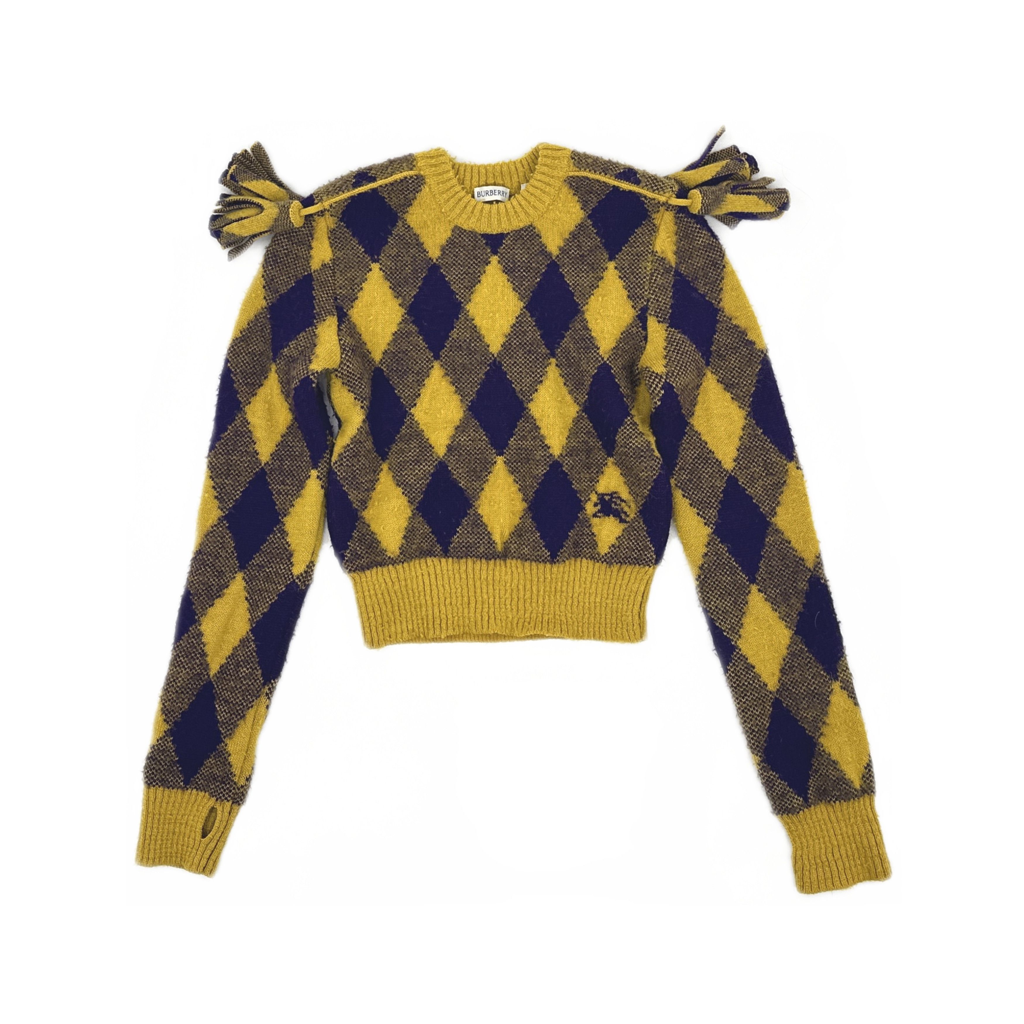 Burberry Burberry Argyle Tassel Knit Sweater Size S Size S / US 4 / IT 40 - 1 Thumbnail