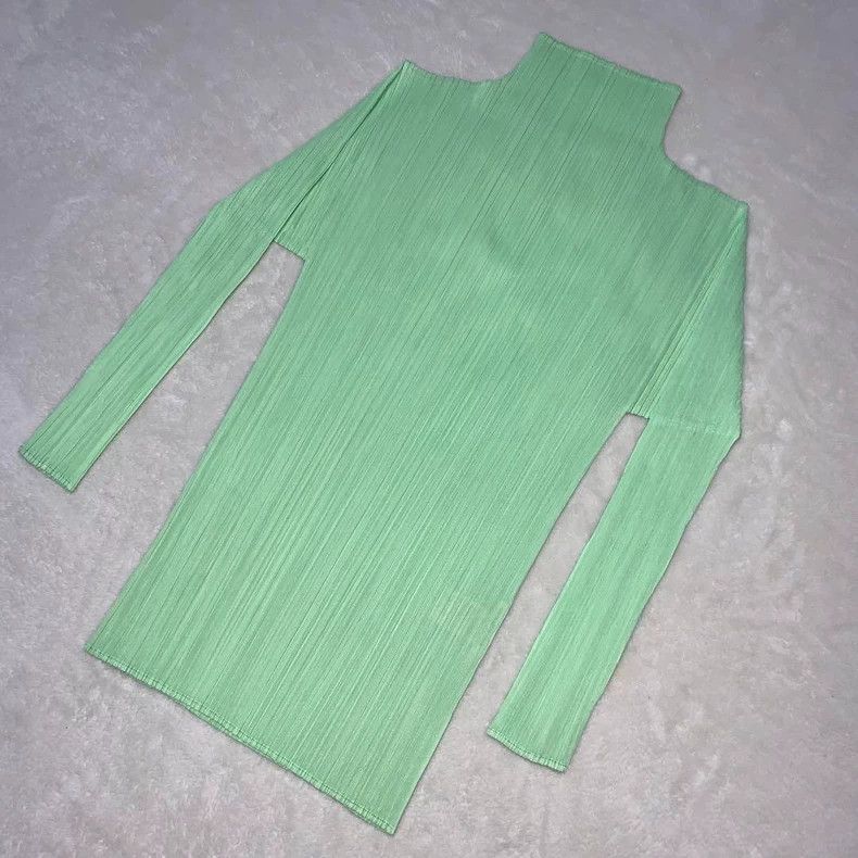 Issey Miyake Issey Miyake size:3 Blue pleated long-sleeved shirt Size M / US 6-8 / IT 42-44 - 1 Thumbnail