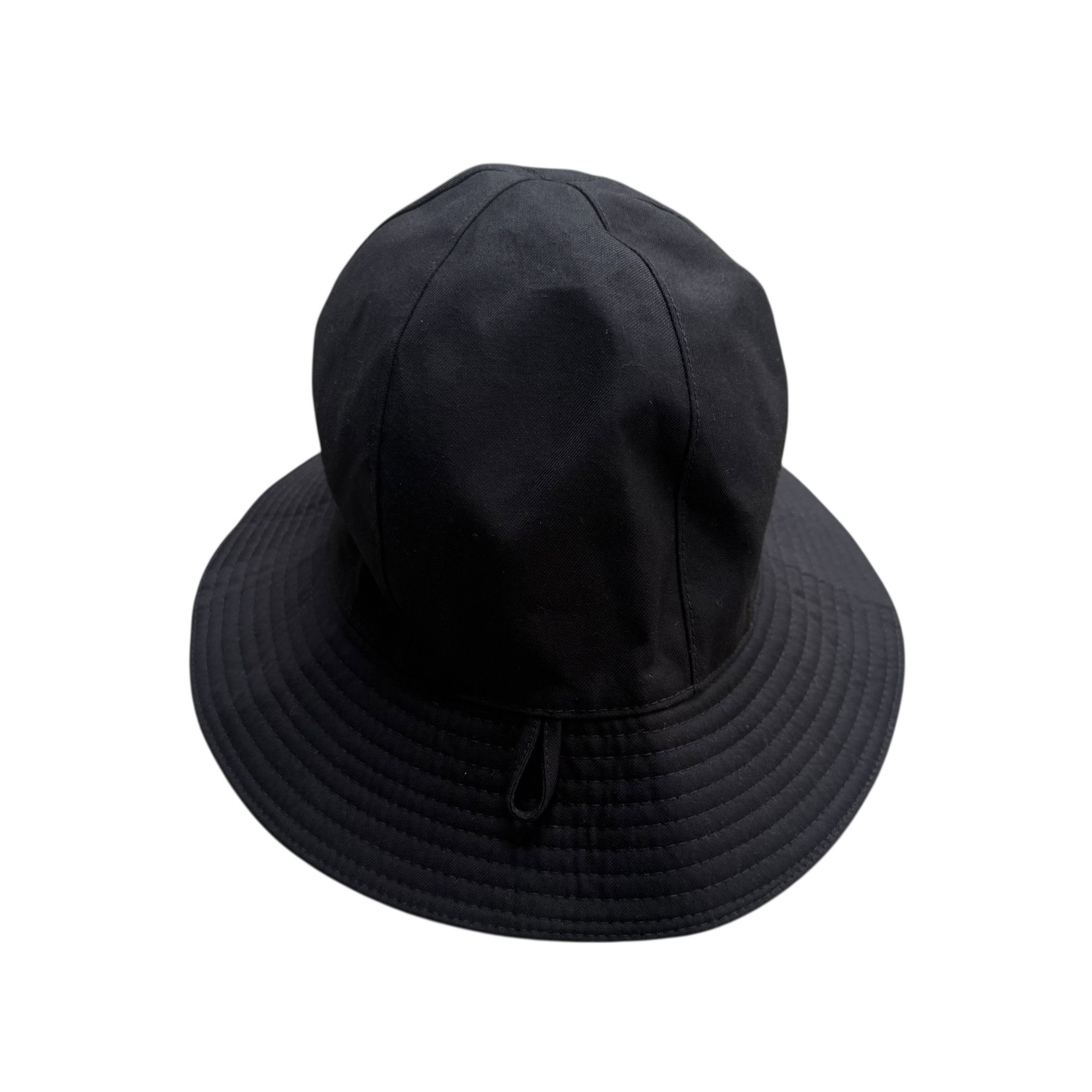 Hermes Hermes Black Gabardine and Printed Silk Twilly Bucket Hat Size ONE SIZE - 2 Thumbnail