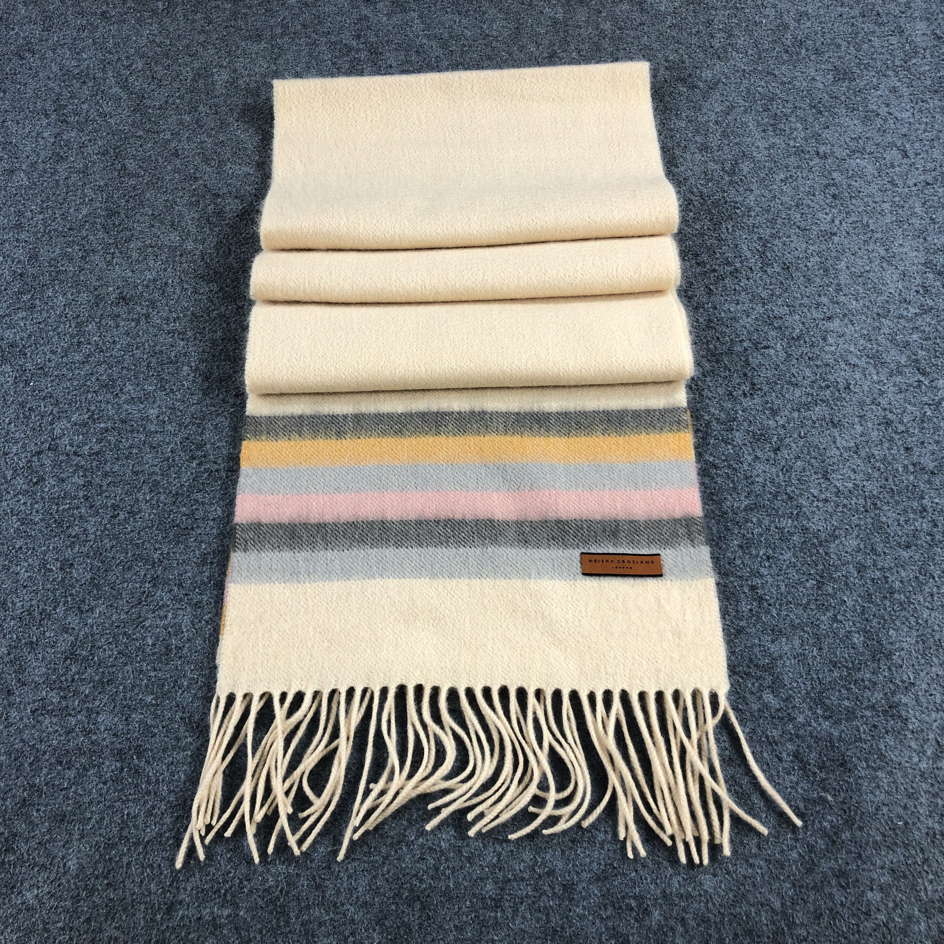 Vintage Neisha Crosland London Cashmere Scarf Muffler V812 Size ONE SIZE - 2 Thumbnail