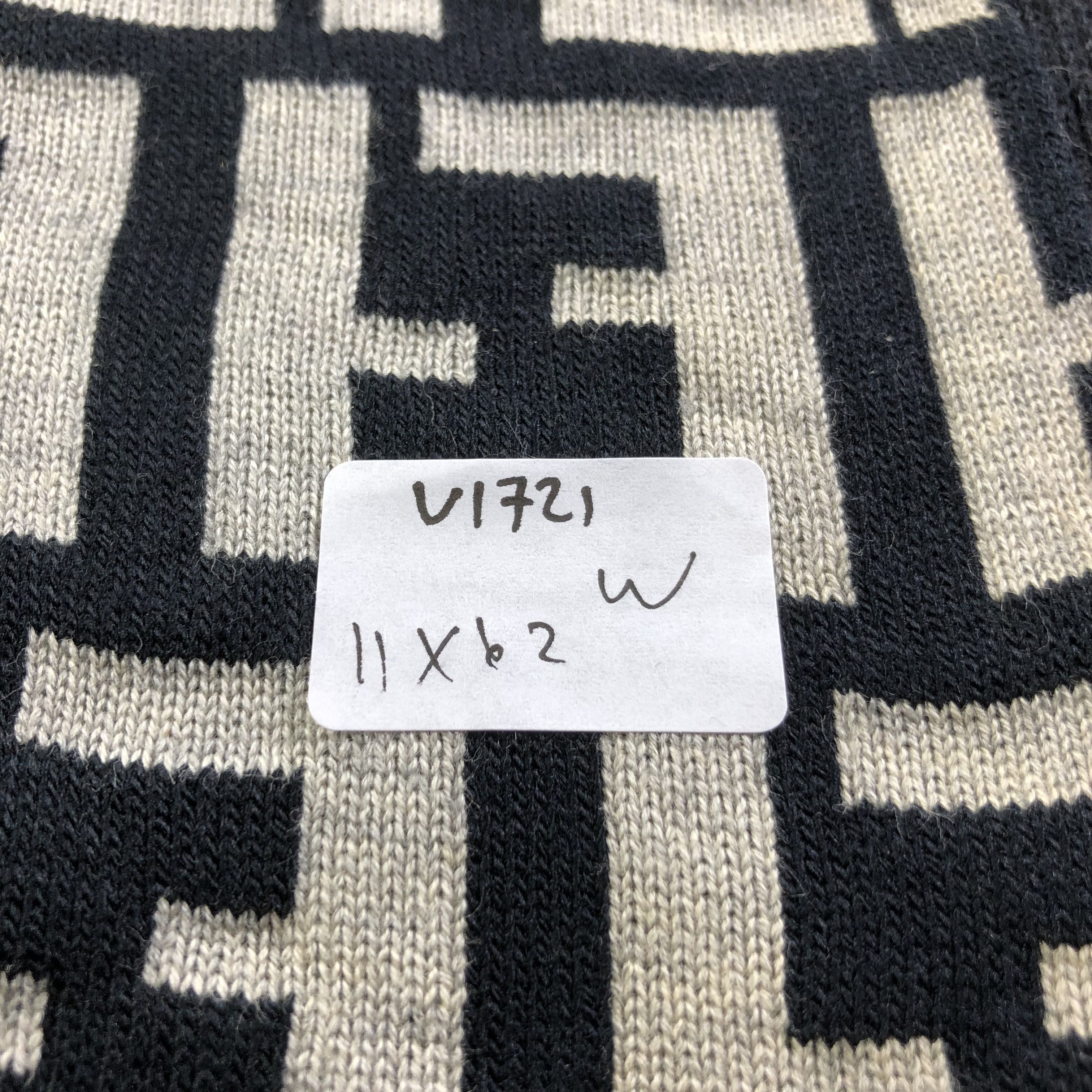 Japanese Brand Fendi Monogram Wool Scarf Muffler V1721 Size ONE SIZE - 8 Thumbnail