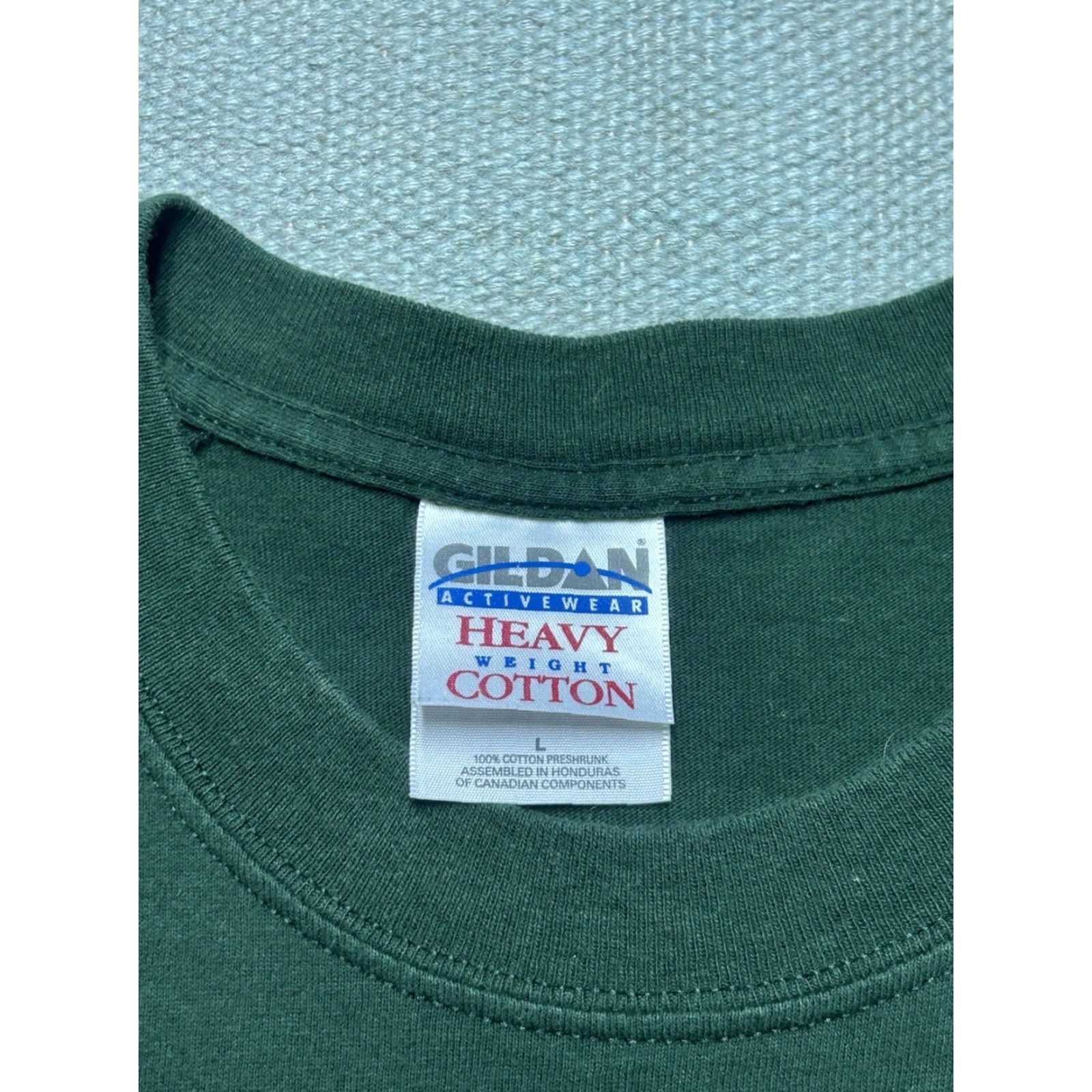 Vintage VINTAGE WE T-Shirt Up North Michigan We Be Camping Embroidered Moose Large Green Mens Girls? Size US L / EU 52-54 / 3 - 3 Thumbnail