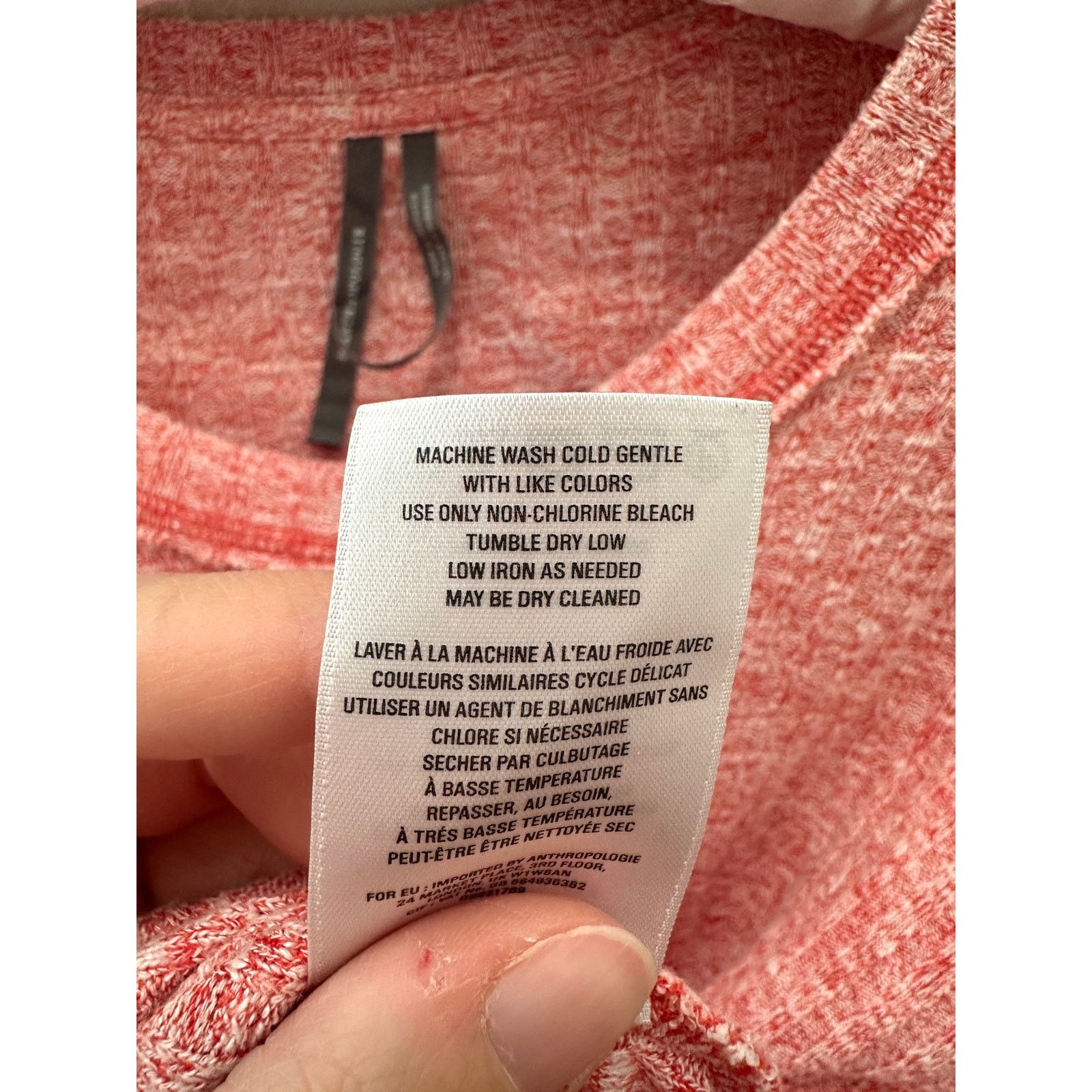 Anthropologie ANTHROPOLOGIE | Orange Ribbed Twist Front 3/4 Sleeve Top Size M / US 6-8 / IT 42-44 - 7 Thumbnail