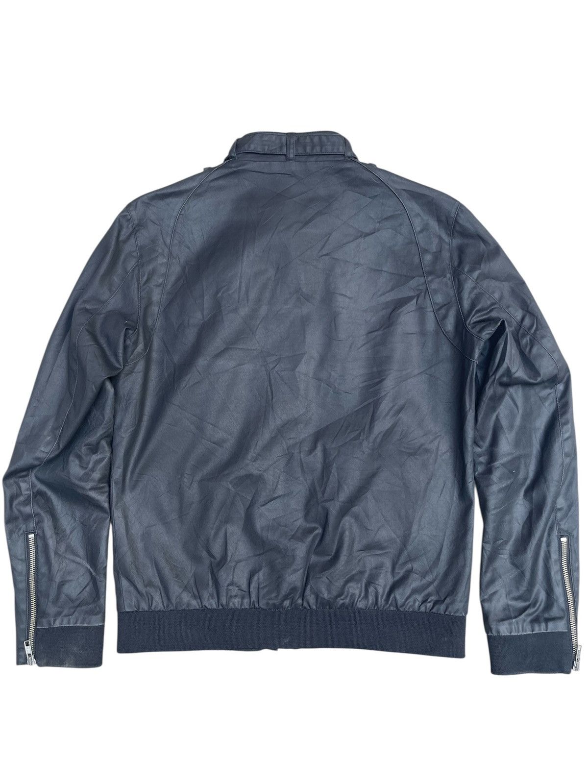 Japanese Brand × SHIPS × Ships Jet Blue SHIPS Jet Blue Leather Biker Jacket – Zip Cuffs & Epaulettes Size US S / EU 44-46 / 1 - 2 Thumbnail
