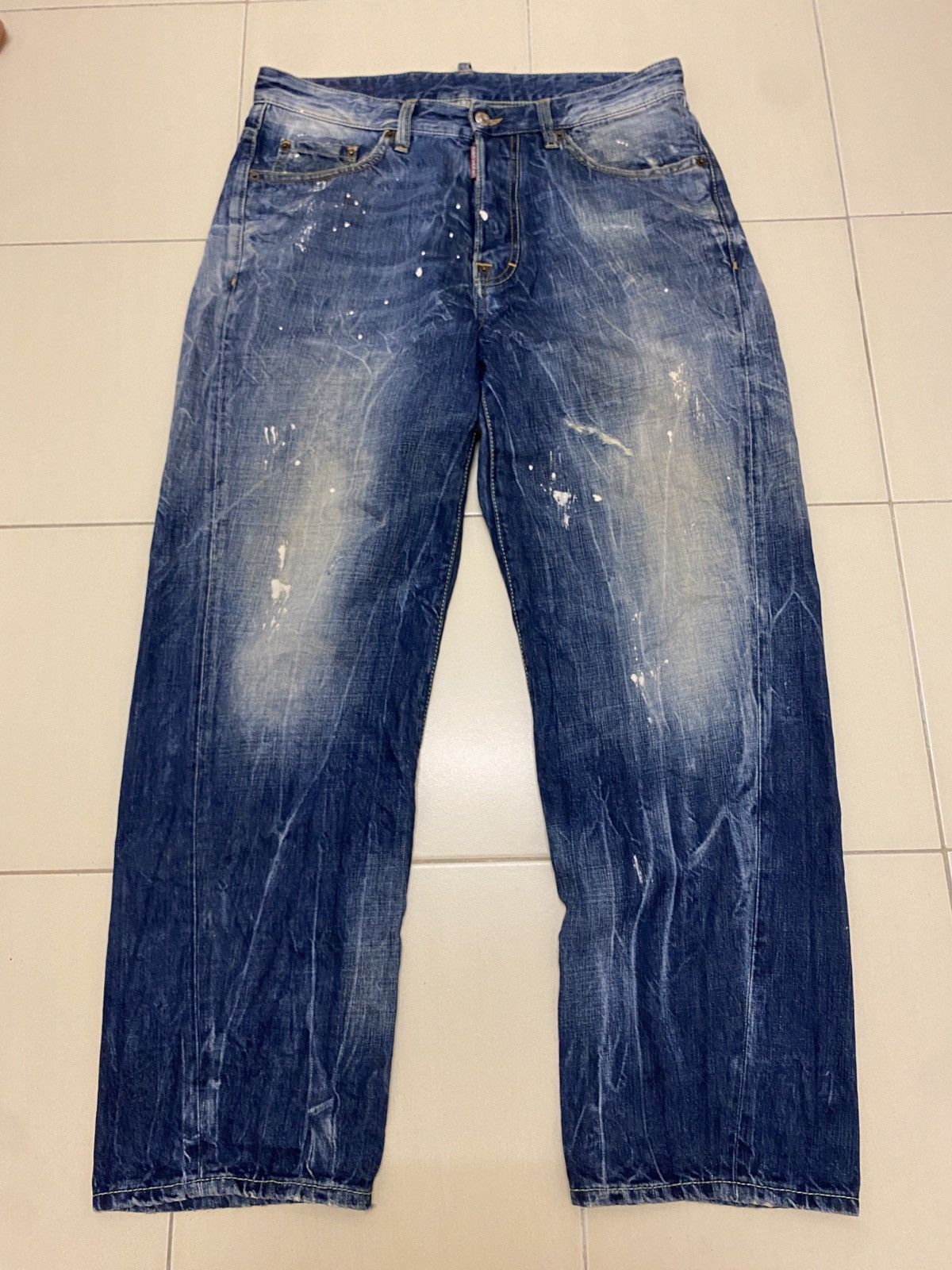 Dsquared2 Dsquared2 SS2010 Distressed Paint Splatter Jeans Size US 34 / EU 50 - 1 Thumbnail