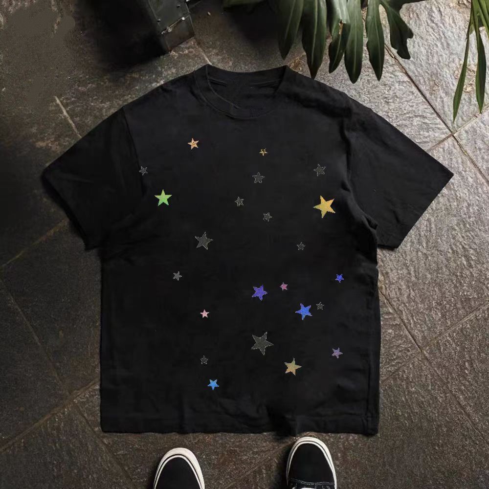 Vintage Black washed retro star print t-shirt Size US M / EU 48-50 / 2 - 1 Thumbnail