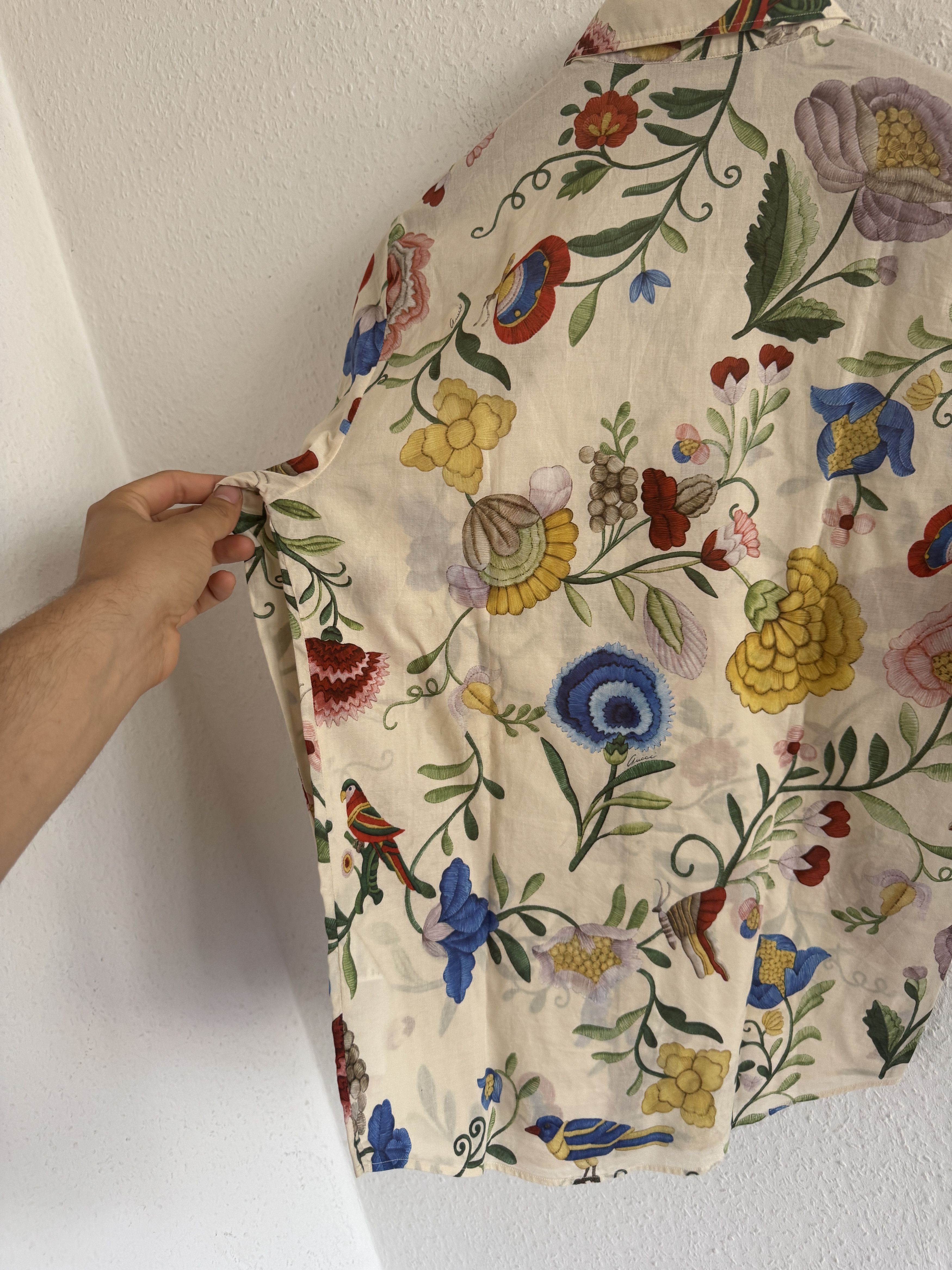Gucci Duke Floral Button-Up Shirt Size US M / EU 48-50 / 2 - 15 Thumbnail