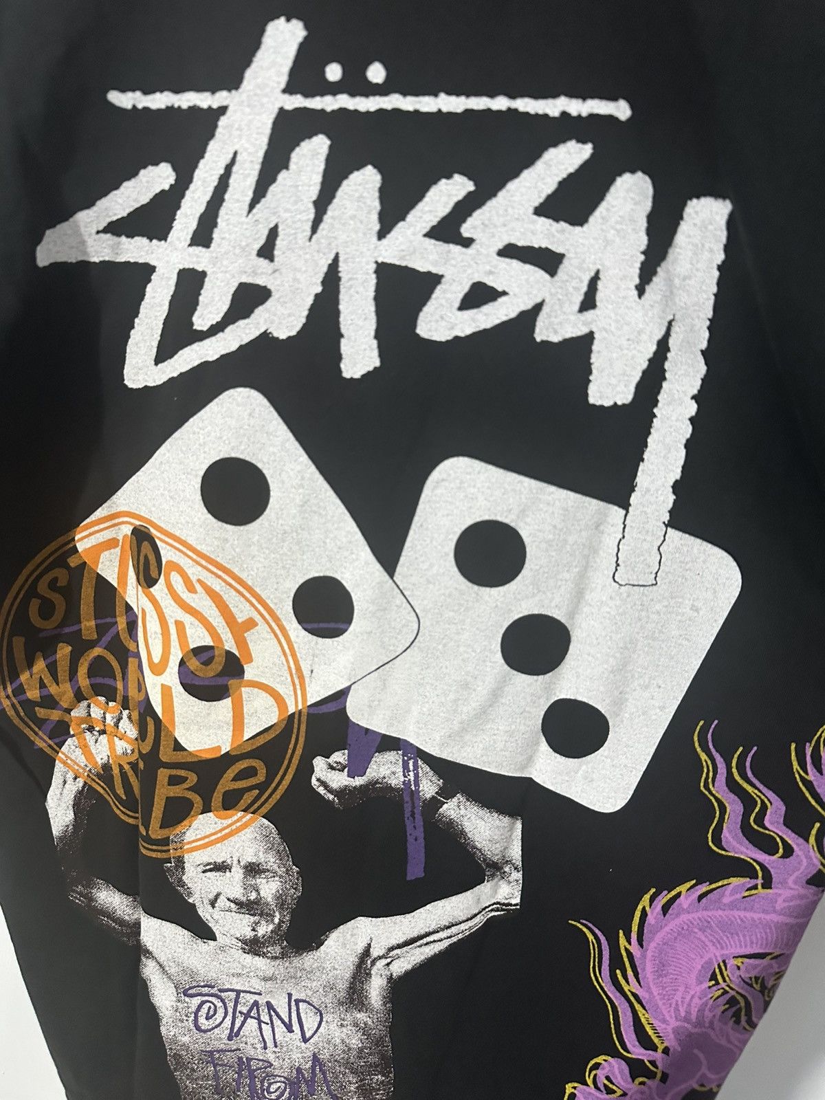 Stussy STUSSY STRIKE PIGMENT DYED BLACK TSHIRT Size US L / EU 52-54 / 3 - 7 Thumbnail