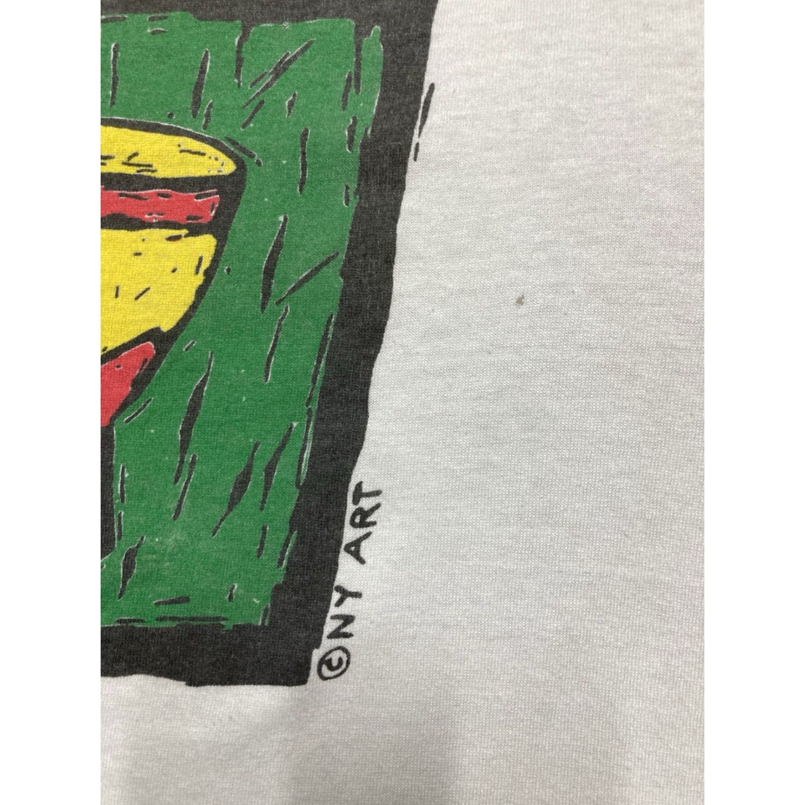 Vintage VINTAGE Harlem New York NY art worn thin soft Screen Stars T-Shirt XL Men 80s White Size US XL / EU 56 / 4 - 4 Thumbnail