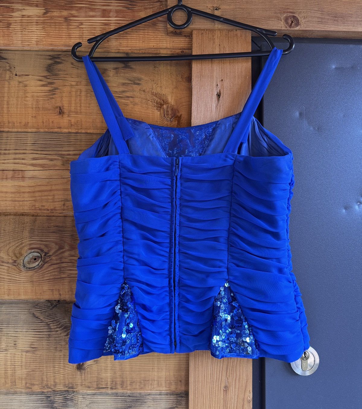 Designer × Vintage Unique Cocktail Hoffmann vintage top corset sequins Size XL / US 12-14 / IT 48-50 - 4 Thumbnail