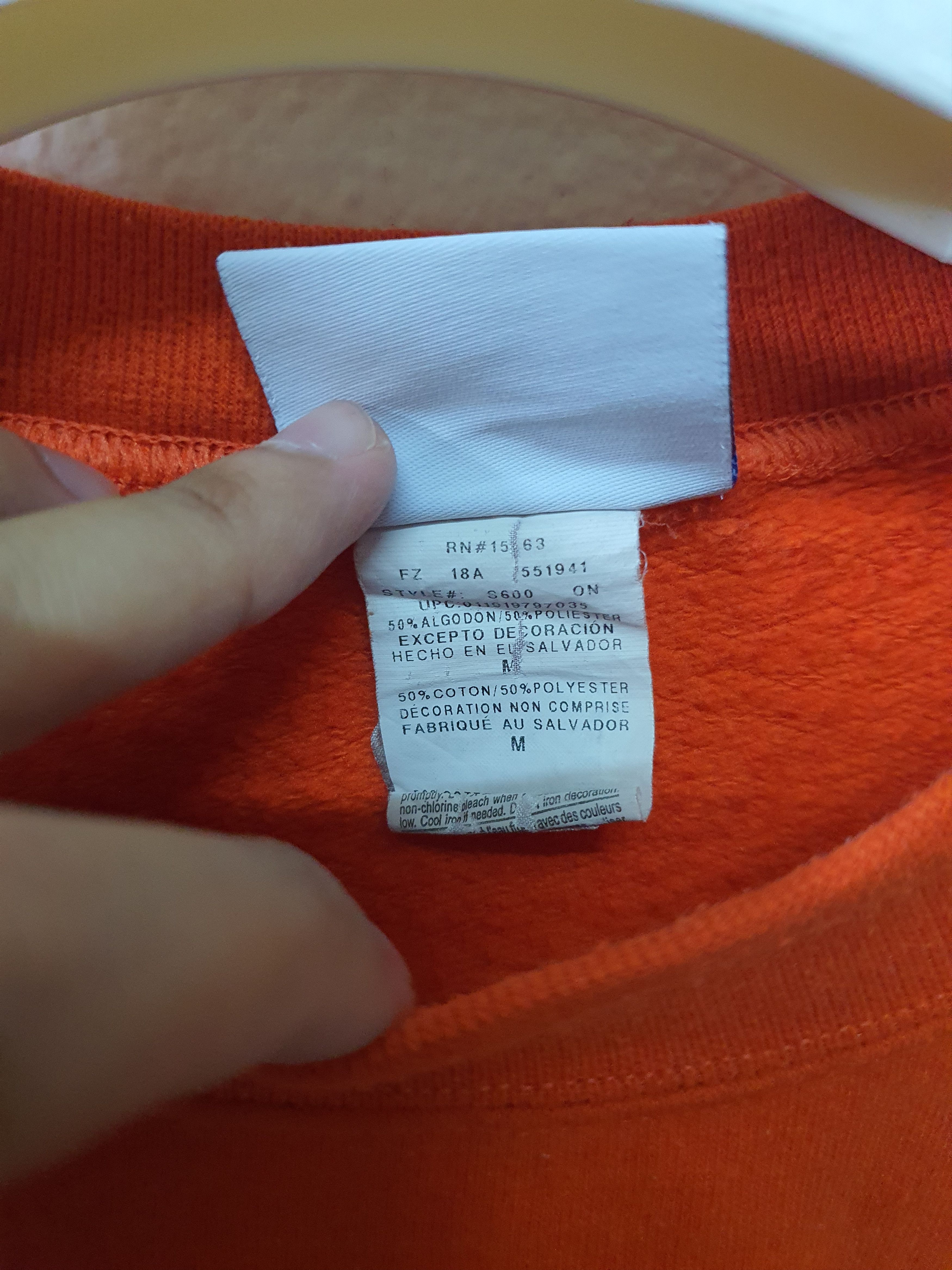Champion plain orange Champion crewneck sweatshirt Size US M / EU 48-50 / 2 - 7 Thumbnail