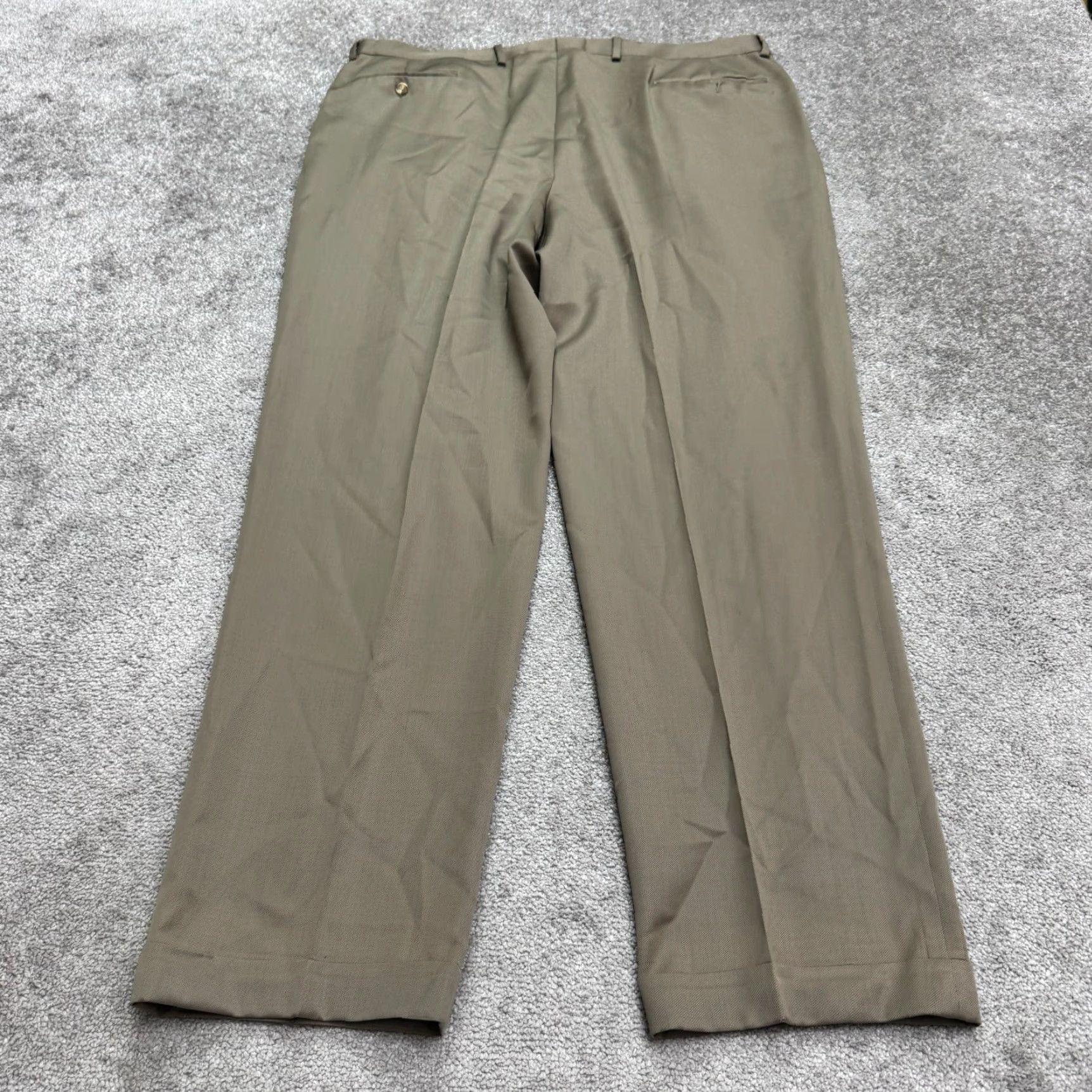 Vintage VINTAGE Pazon Santorelli Dress Pants Mens 40x32 Brown Pleated Classic 90s Retro Size US 40 / EU 56 - 2 Thumbnail