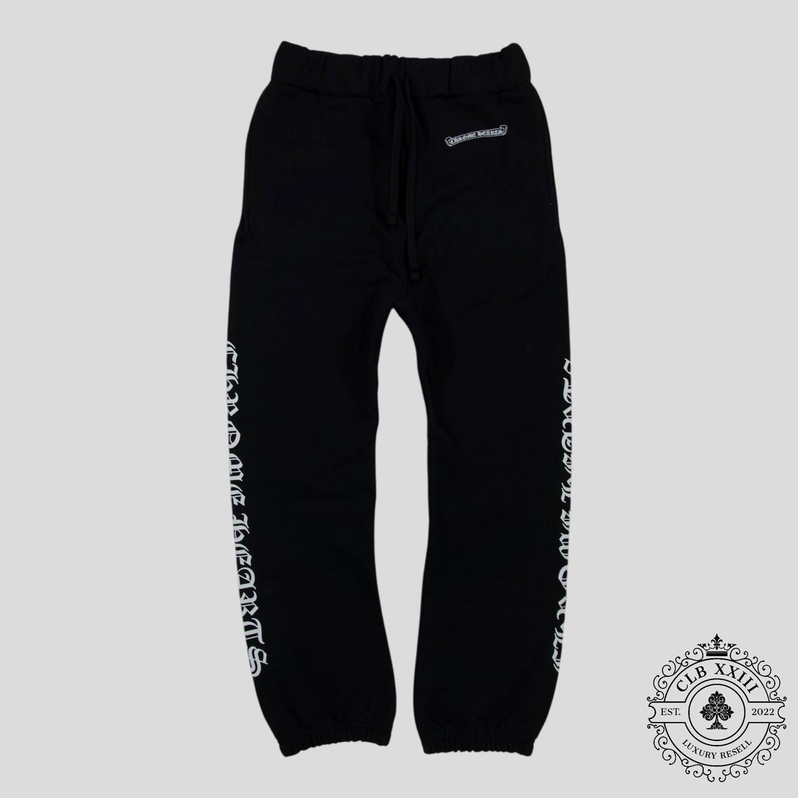 Chrome Hearts Chrome Hearts Scroll Logo Sweatpants in Black Size US 34 / EU 50 - 1 Thumbnail