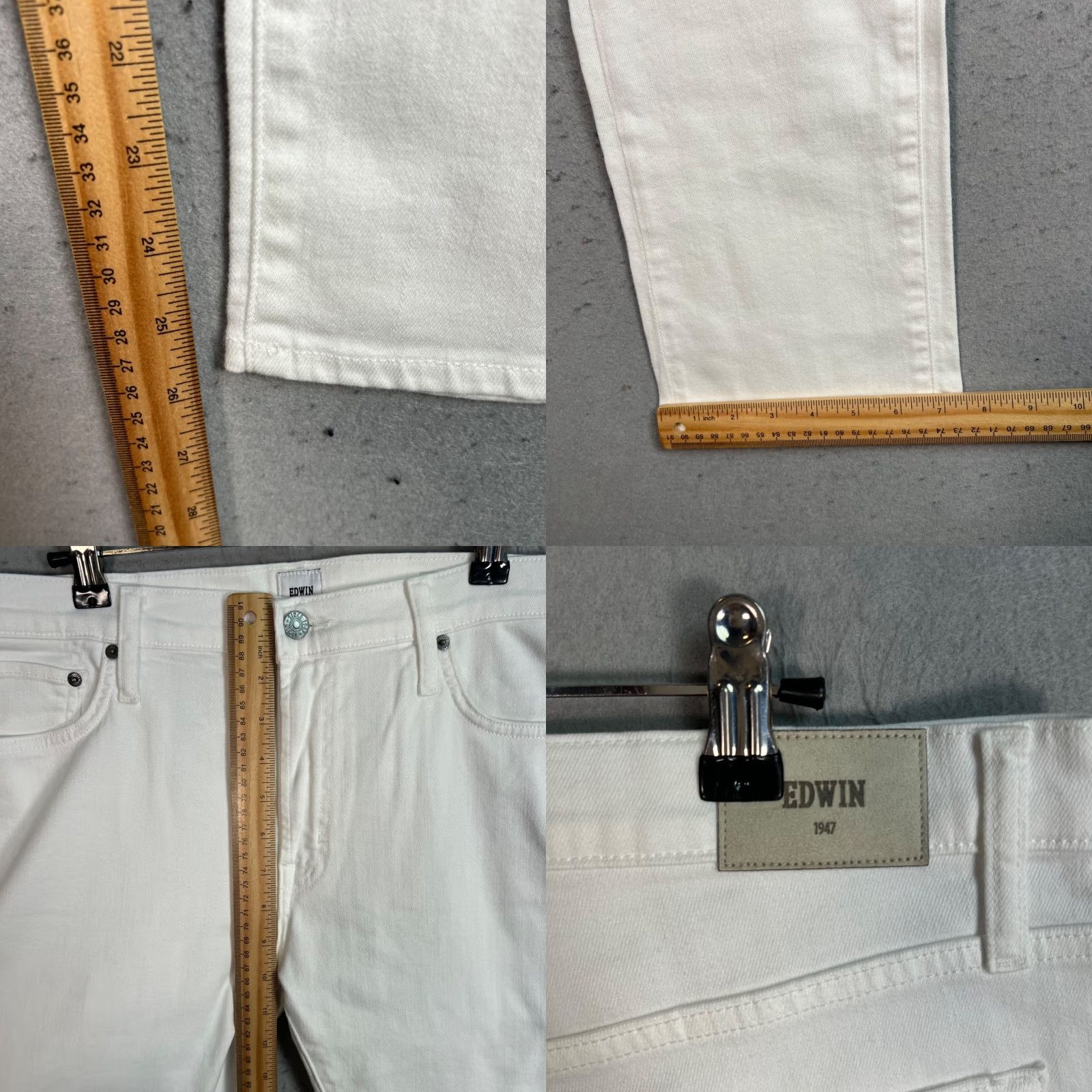 Edwin Edwin Jamie Boyfriend Jeans Womens Size 32 White Denim Cotton Blend Size 24" / US 00 / IT 34 - 8 Thumbnail