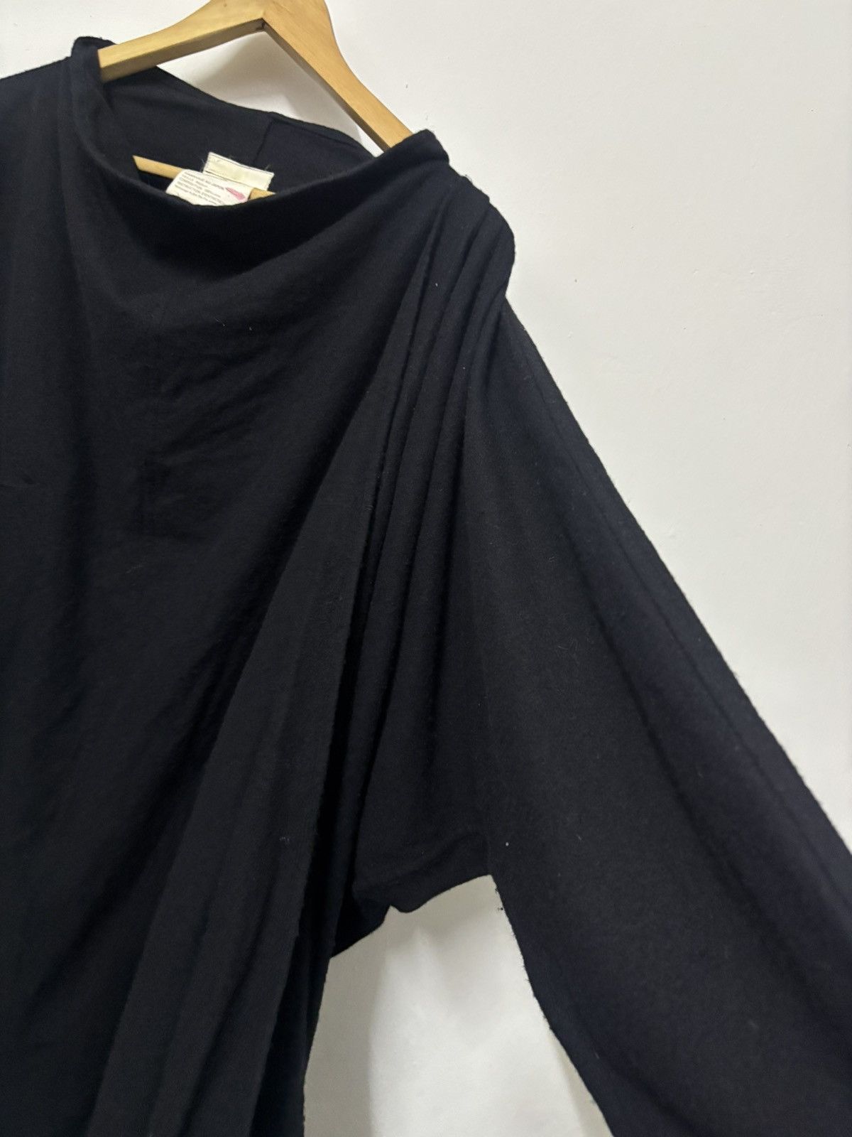 Y's × Yohji Yamamoto Y’s Yohji Yamamoto Wool Black Cabardine Oversize With Scaf Size US XXL / EU 58 / 5 - 5 Thumbnail