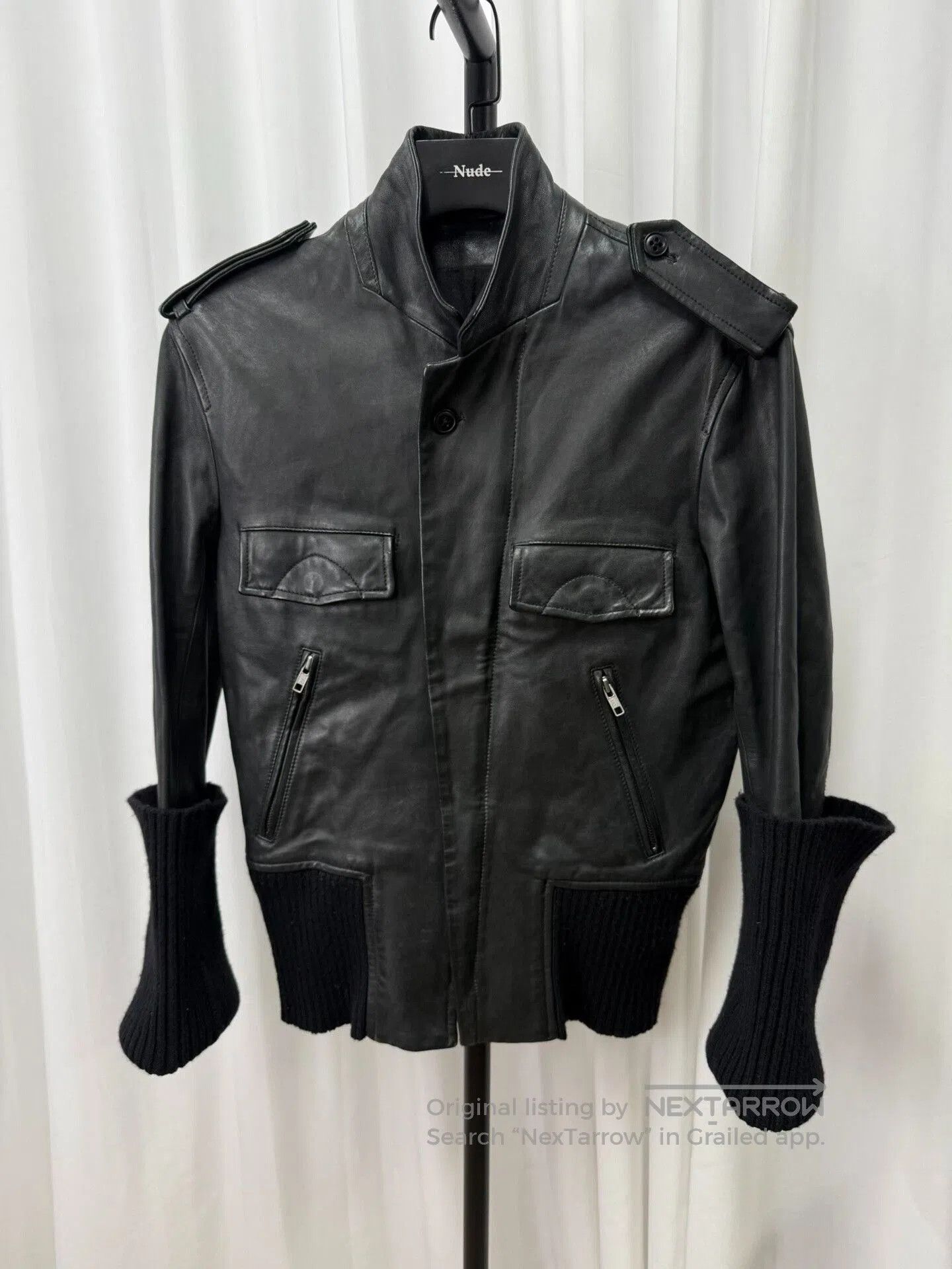 Ann Demeulemeester SS 2011 Ann D Leather Fencing Jacket size Small