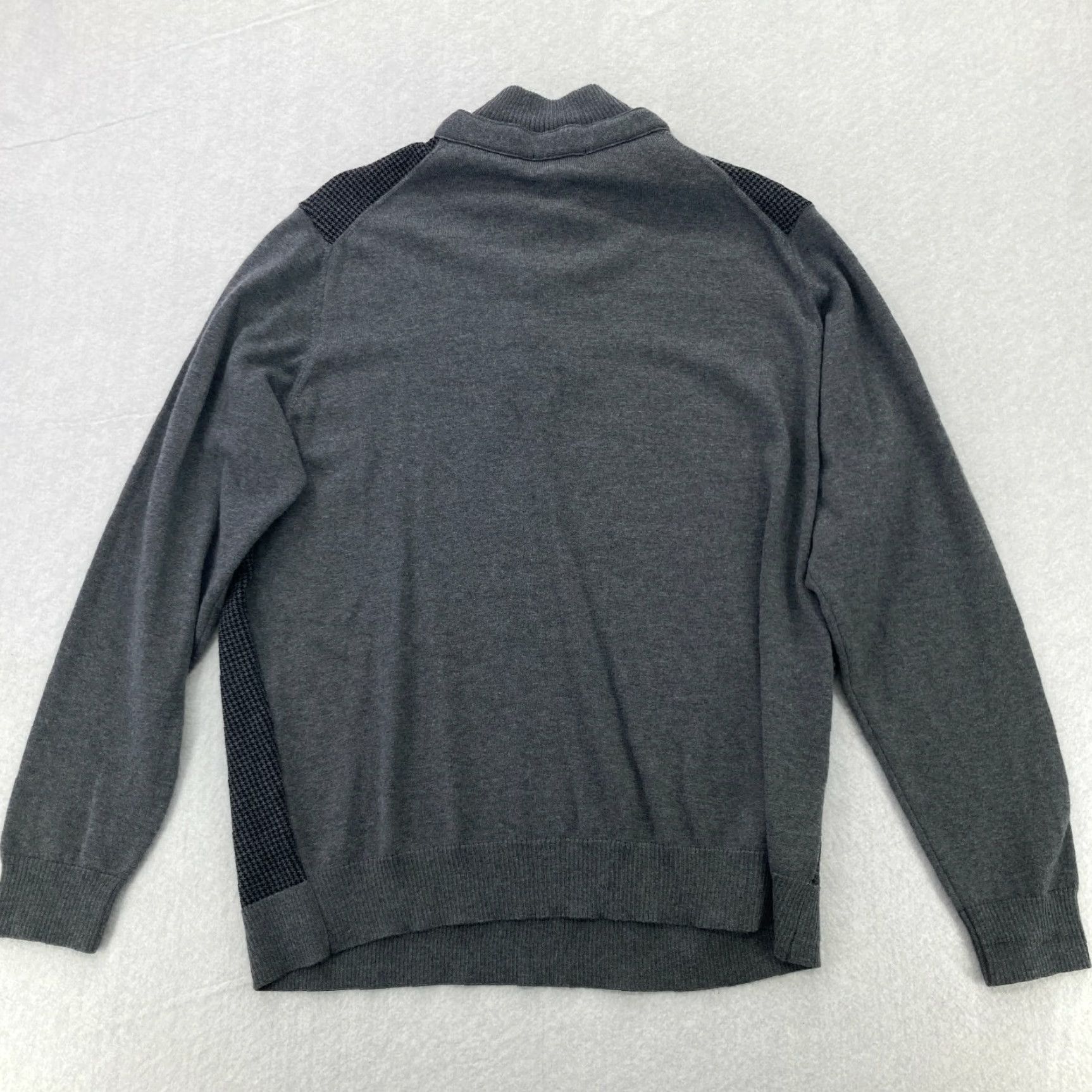 Vintage Thomas Dean Mens Gray 2 Tone Sweater 100% Extra Fine Merino Wool Italian Size XL Size US XL / EU 56 / 4 - 7 Thumbnail