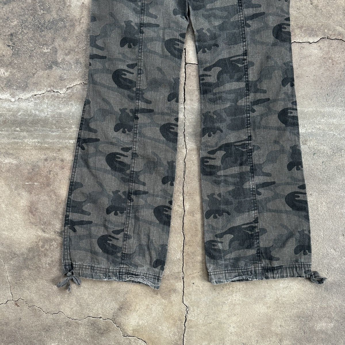 20471120 Vintage Camo Parachute Cotton Pants Size 28" / US 6 / IT 42 - 3 Thumbnail