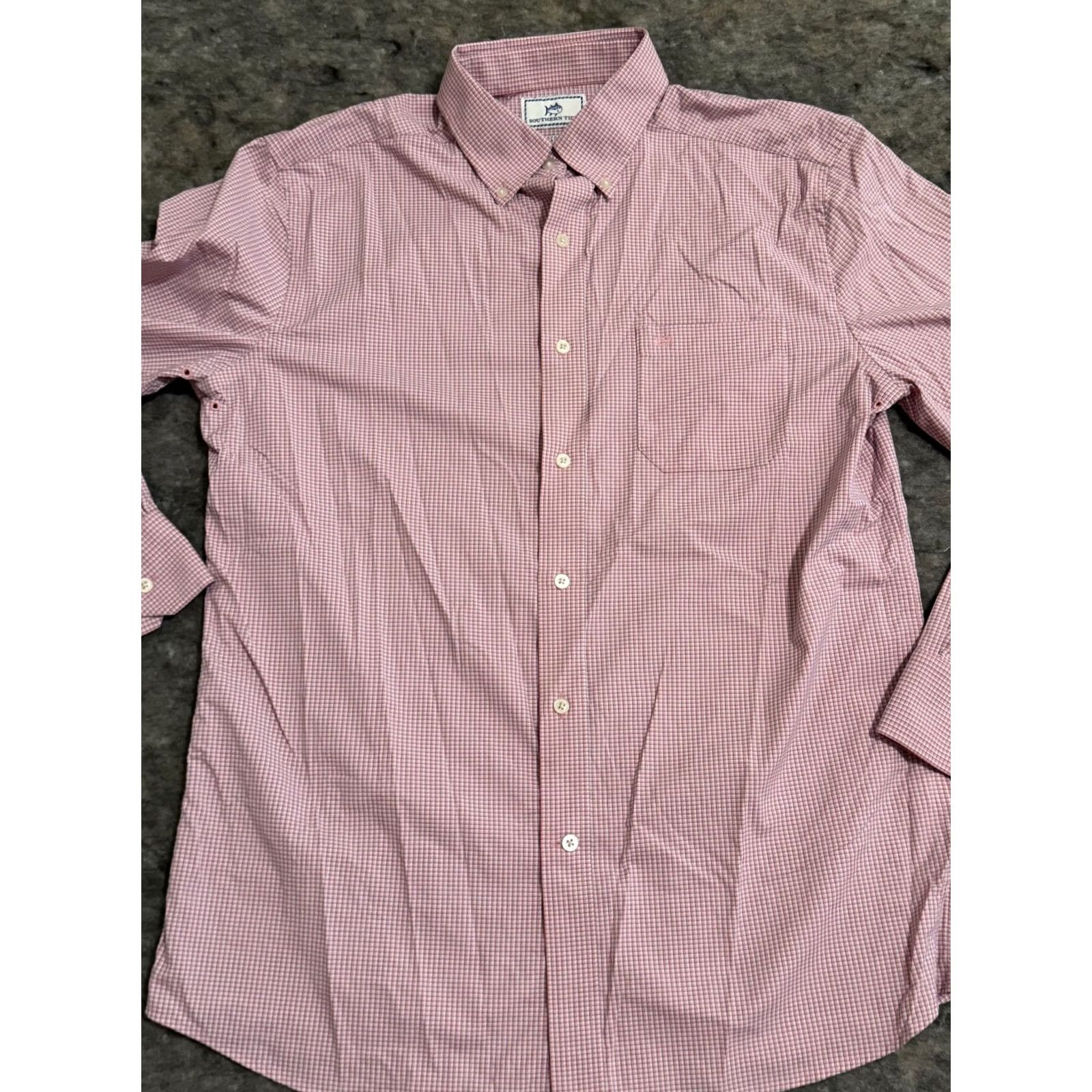 Southern Tide Southern Tide Plaid Button Up Shirt Men's Pink Long Sleeve Medium Size US M / EU 48-50 / 2 - 2 Thumbnail