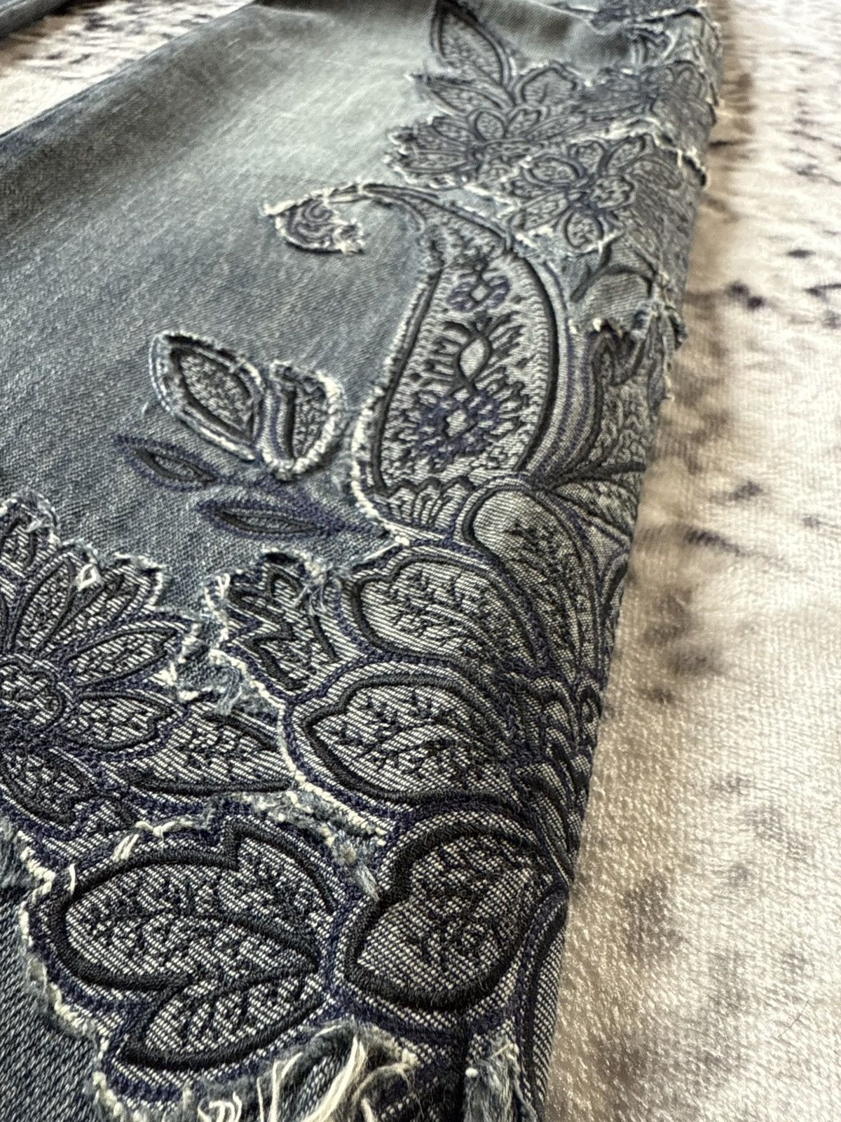 GOSTAR DE FUGA Sportmax Code By Max Mara Ornamental Embroidery Flared Jeans Size US 30 / EU 46 - 13 Thumbnail