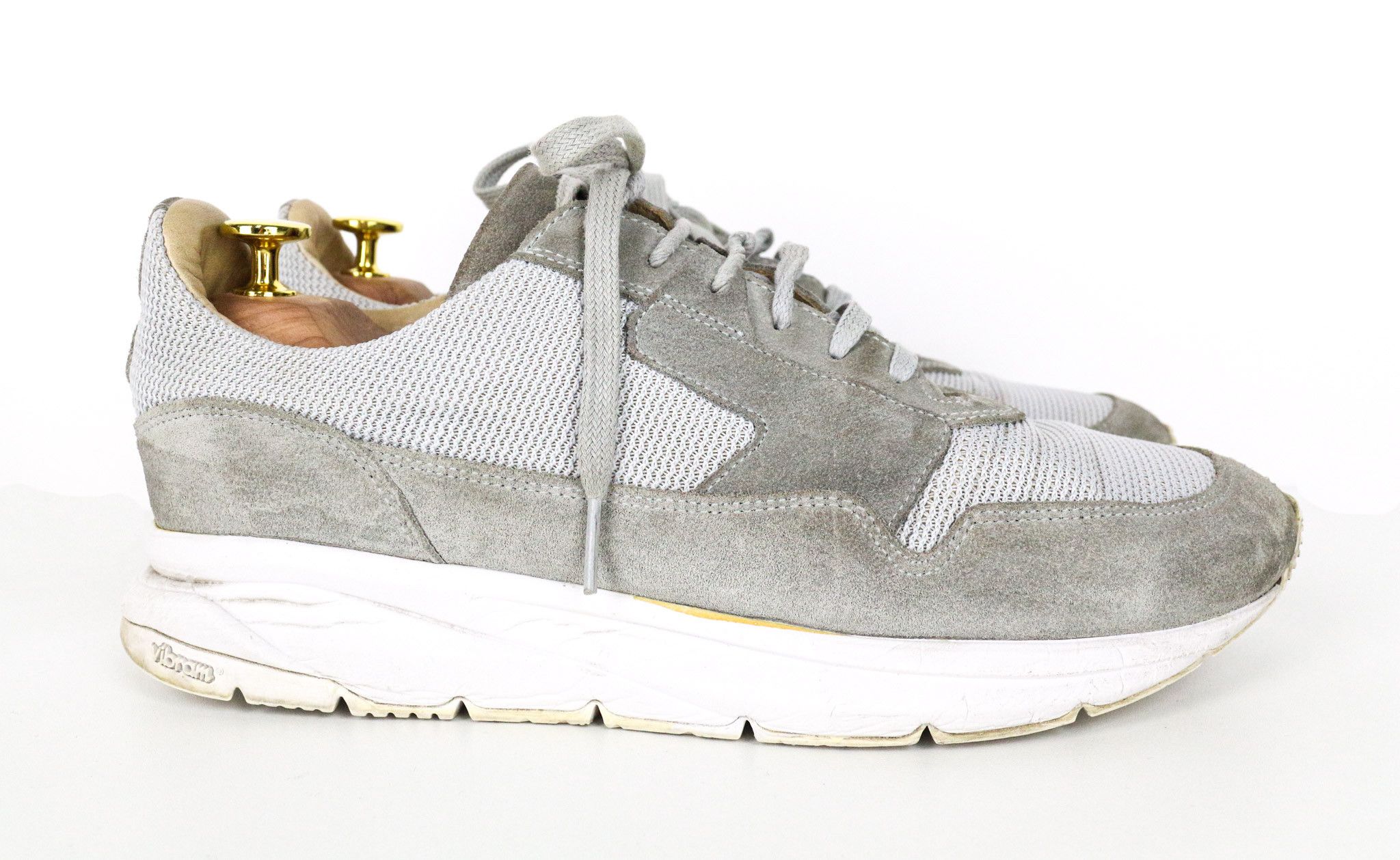 Suitsupply EU42 Grey Textile Suede Laced Sneakers 72907 Size US 9 / EU 42 - 5 Thumbnail