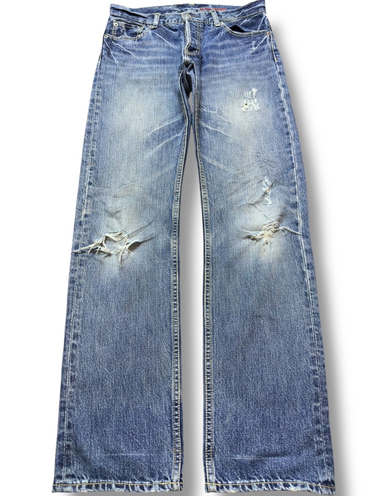 Japanese Brand Vintage Japanese Brand Faded Distressed Denjm Size US 32 / EU 48 - 1 Thumbnail