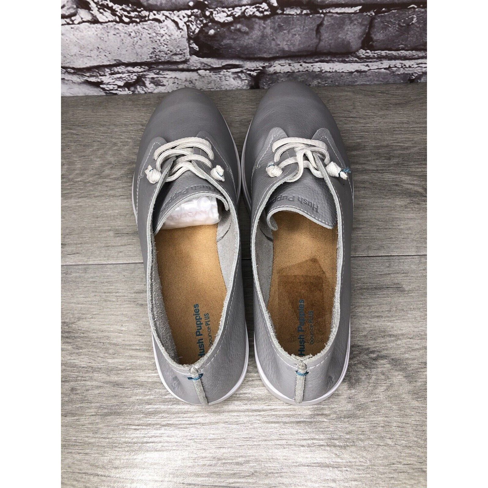 Hush Puppies Hush Puppies Bounce Plus Gray Leather Lightweight Sneakers W Size US 12 / IT 42 - 18 Thumbnail