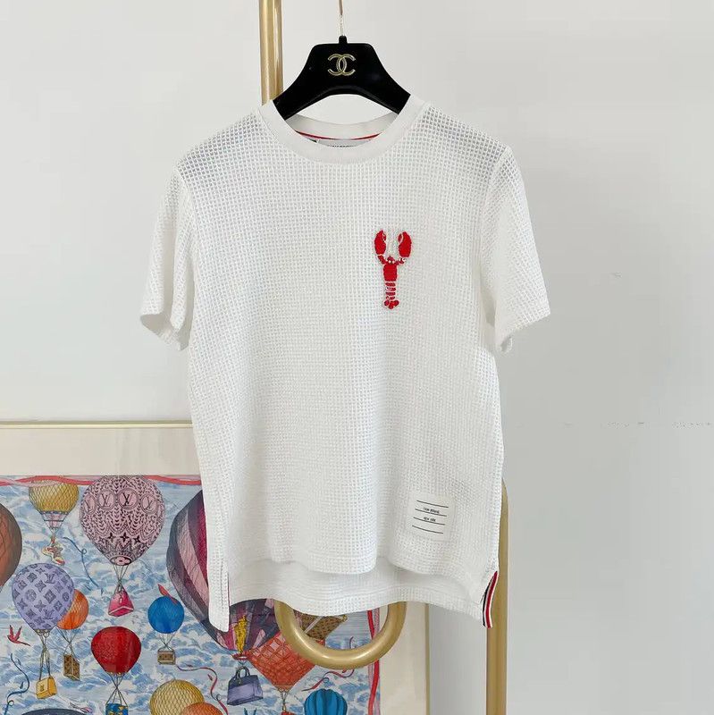 Thom Browne Thom Browne White Cotton Long Sleeve Tee 0089 Size M / US 6-8 / IT 42-44 - 1 Thumbnail