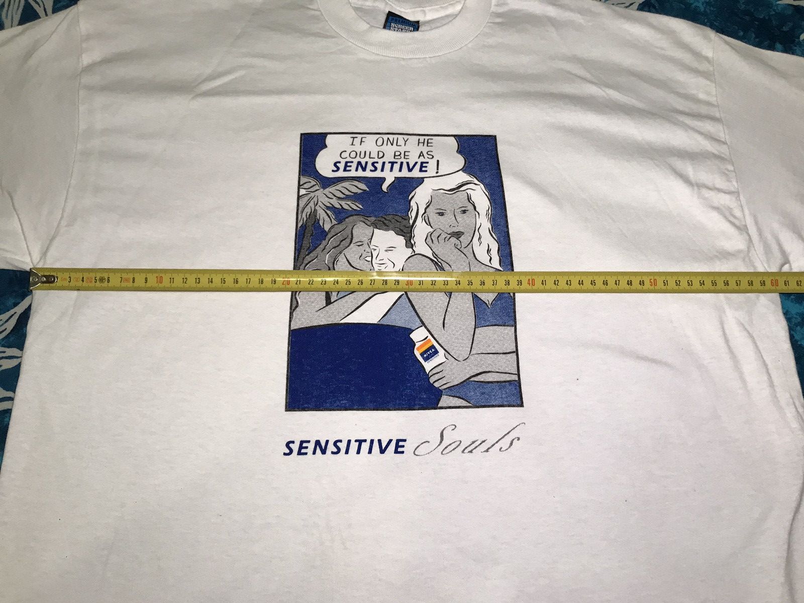 Other Vintage Y2K 90s NIVEA Sensitive Souls Screen Stars T-shirt Size US XL / EU 56 / 4 - 15 Thumbnail