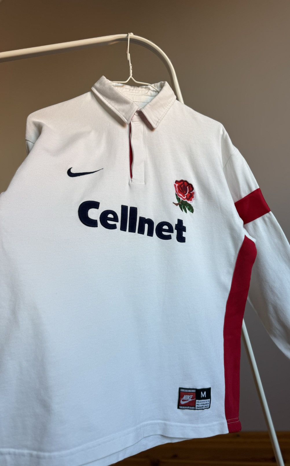 Nike Vintage Nike England 1997 Home Rugby Sweater Polo Sweatshirt Size US M / EU 48-50 / 2 - 3 Thumbnail