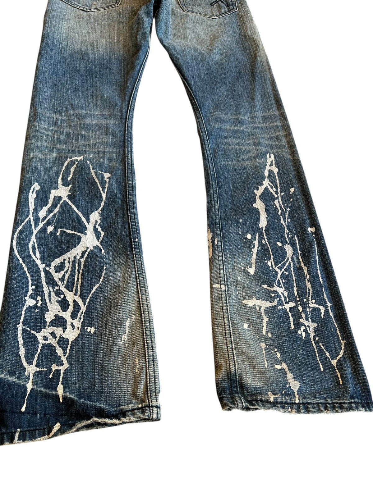 Japanese Brand Vintage Japanese Brand Burden Flare Distressed Painted Jean Size US 30 / EU 46 - 14 Thumbnail