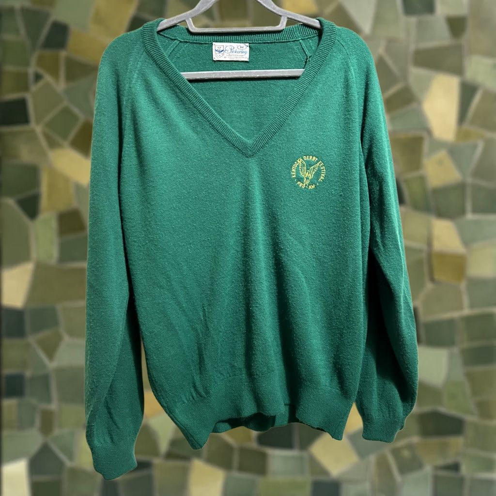 Vintage VINTAGE Pickering Kentucky Derby Festival Pro AM Kelly Green Sweater M Mens Size US M / EU 48-50 / 2 - 1 Thumbnail