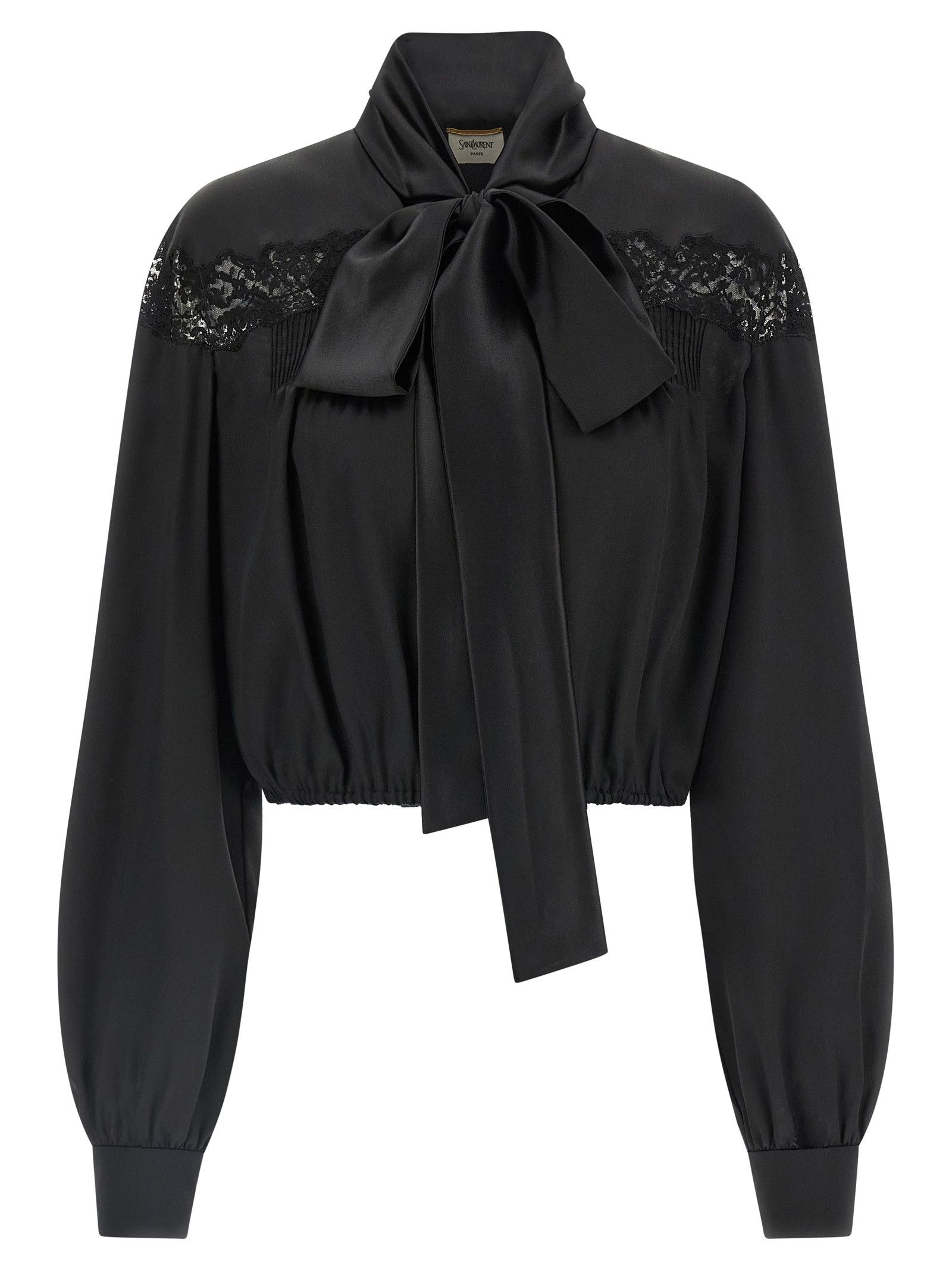 Saint Laurent Paris Lace Silk Shirt Size XS / US 0-2 / IT 36-38 - 1 Thumbnail
