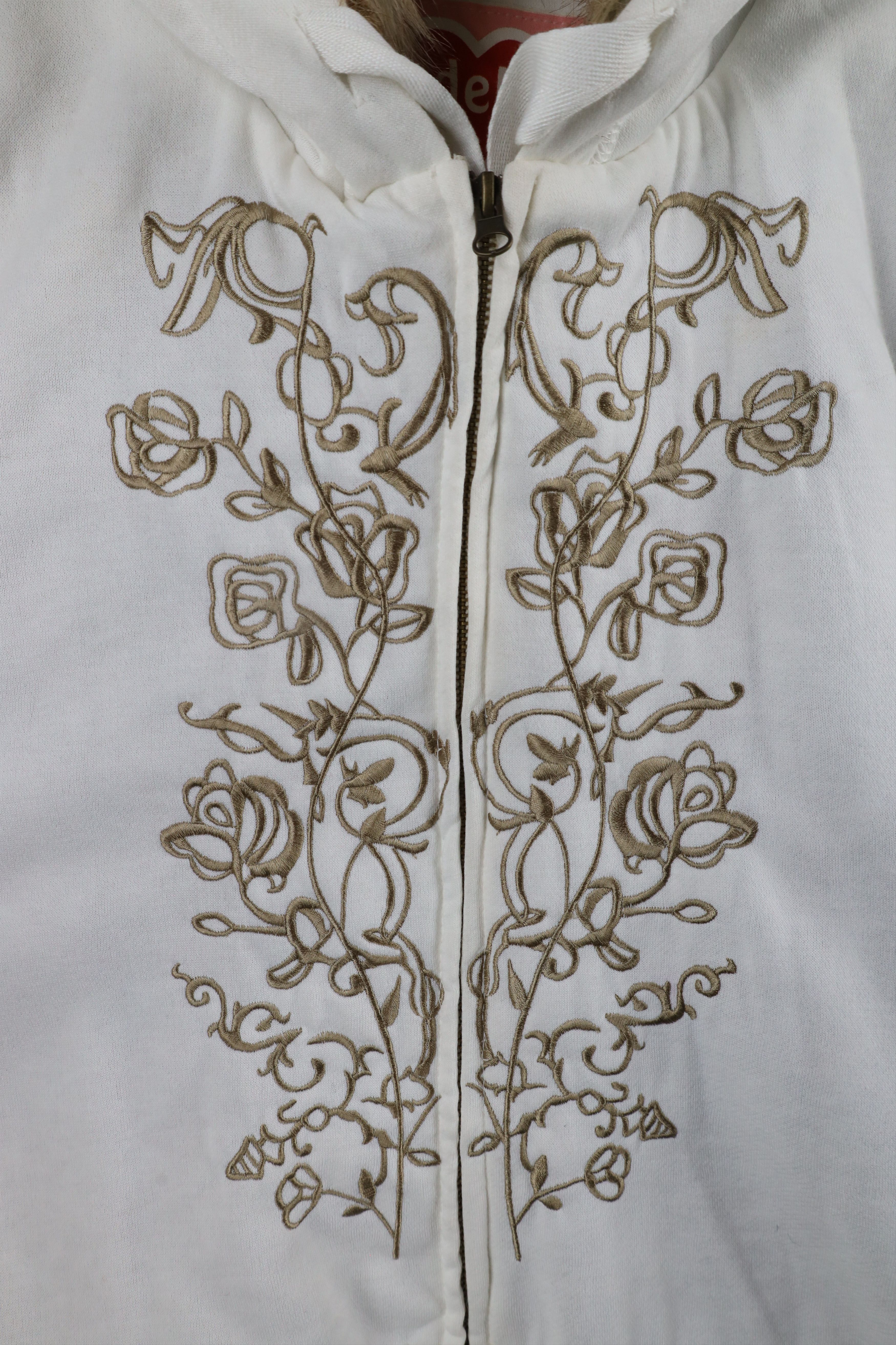 Vintage Vintage Y2K Baby Doll Fleece Lined Flower Tribal Hoodie Size 3XL / US 20-22 - 4 Thumbnail