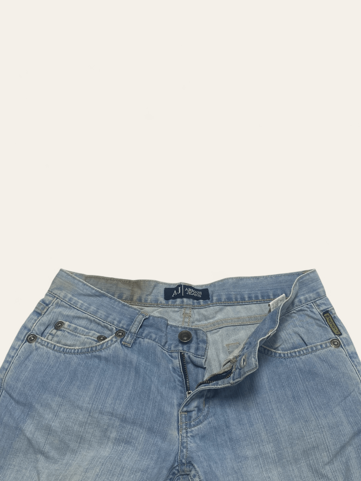 Armani Vintage ARMANI Ripped Pants Light Blue Sky Beautiful Y2k Size 29" - 8 Thumbnail