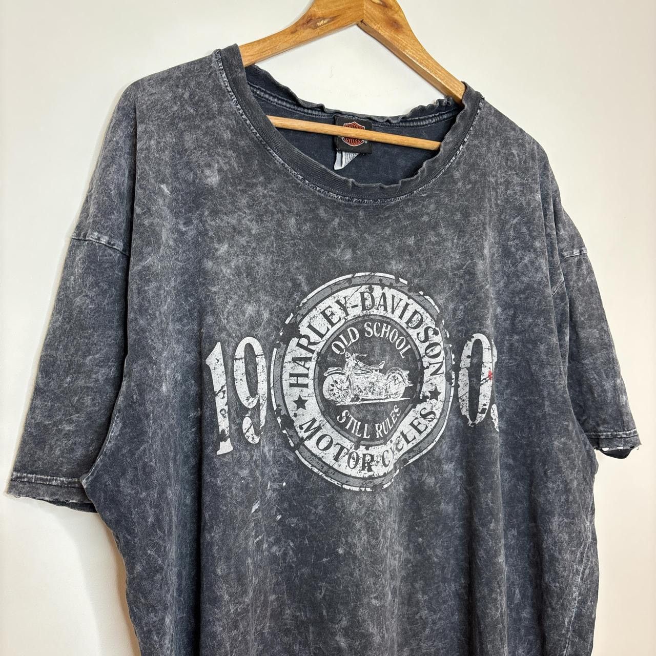 Harley Davidson Vintage Harley Davidson Distrsssed Tee Shirt Size US XXL / EU 58 / 5 - 2 Thumbnail