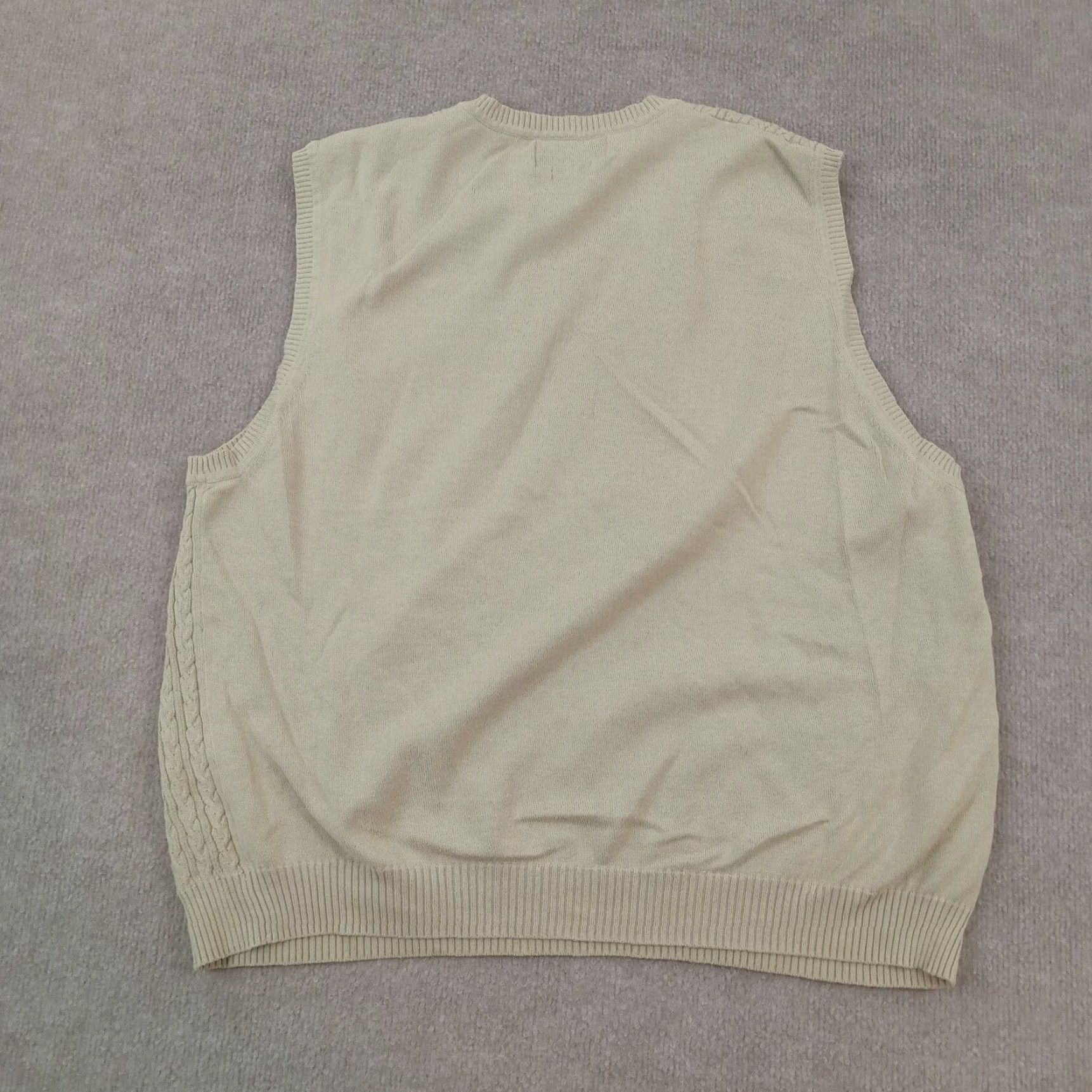 Izod VINTAGE IZOD Sweater Vest Mens Large Beige Golf Pullover Size US L / EU 52-54 / 3 - 6 Thumbnail