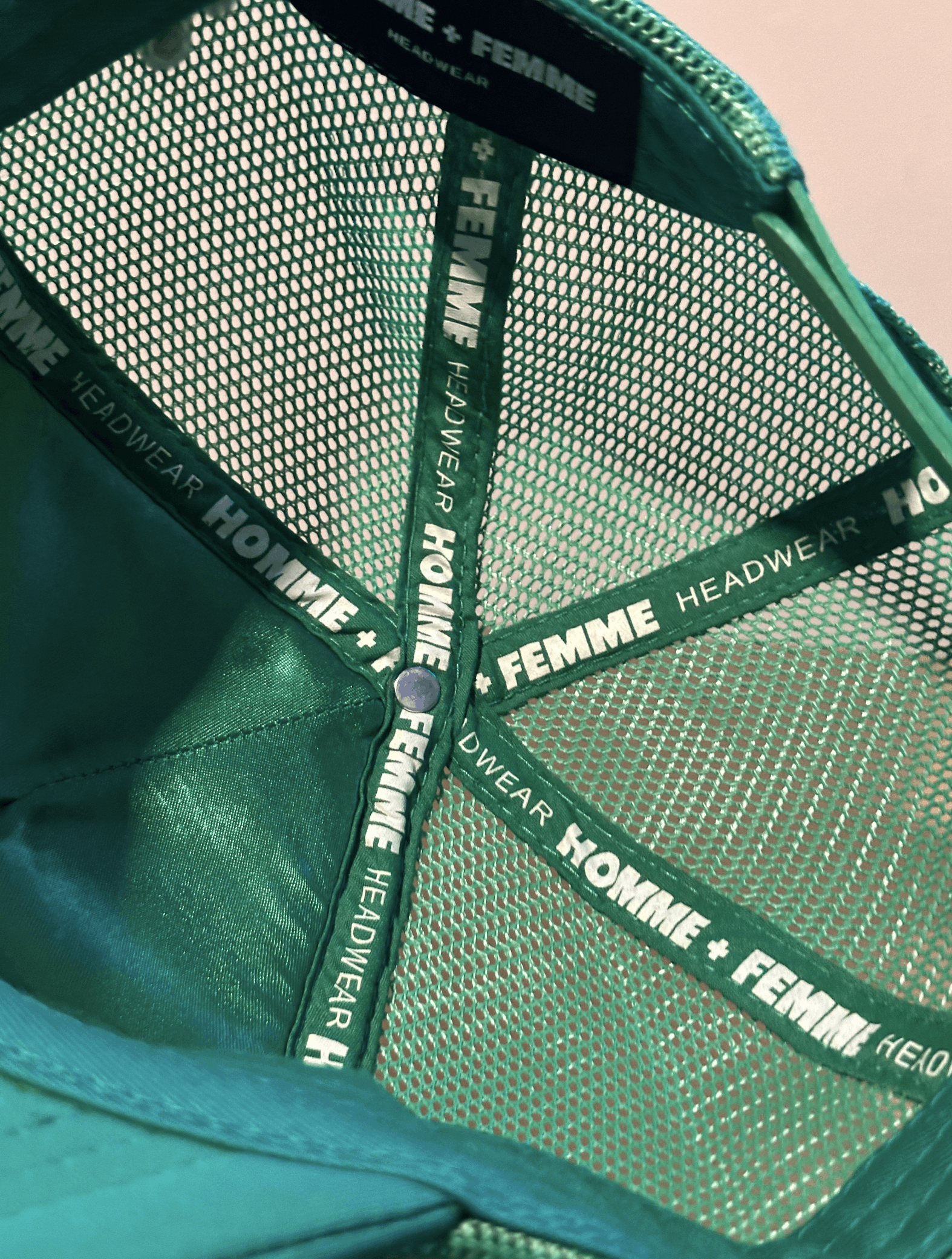 Homme + Femme La Homme + Femme Trucker Hat Green BRAND NEW FAKE LOVE RICH SEX Size ONE SIZE - 3 Thumbnail