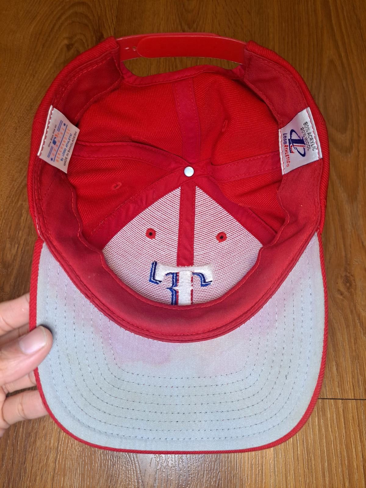 Logo Athletic Logo Athletic Texas Rangers Red Baseball Cap Hat Wool Blend Size ONE SIZE - 5 Thumbnail