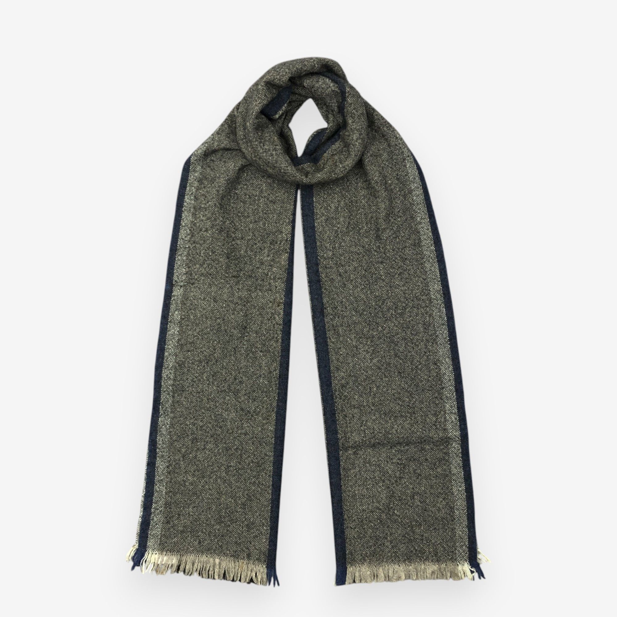Japanese Brand Vintage Fairfax Scarf Muffler Wool Winter Fringe Scarves Size ONE SIZE - 1 Thumbnail