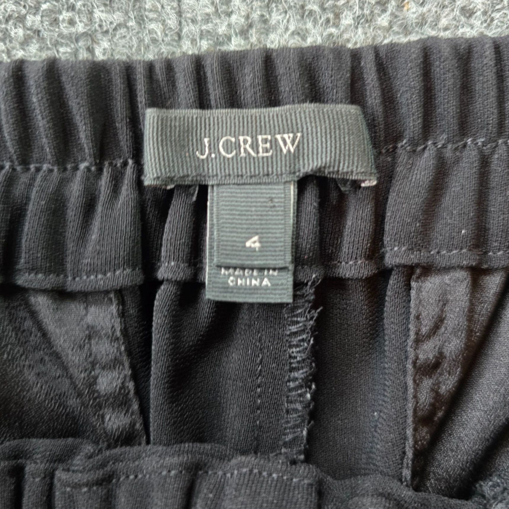 J.Crew J.CREW Pants Womens Size 4 Black Joggers Pockets Pull On Classic Tapered Twill 26.5 In Inseam Casual City Size 27" / US 4 / IT 40 - 4 Thumbnail