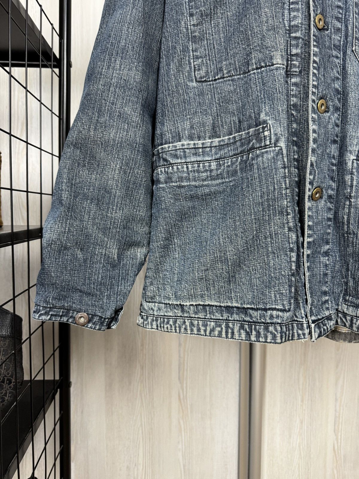 Japanese Brand VINTAGE CHORE DENIM WORK JACKET KANSAI JEANS CHECK LINING Size US M / EU 48-50 / 2 - 6 Thumbnail