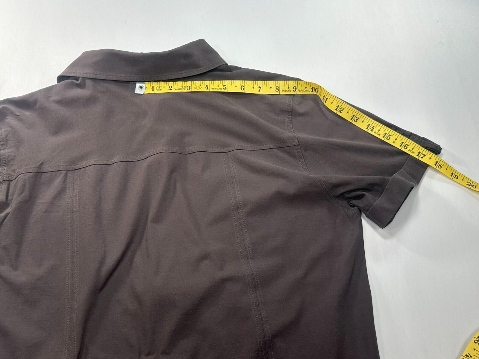 Hugo Boss Hugo Boss Slim Pockets Short Sleeve Button Up Brown Youth L Size ONE SIZE - 5 Thumbnail