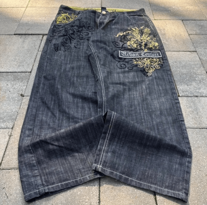 Japanese Brand American Fashion Oversize Embroidery Printing Baggy Jean Size US 32 / EU 48 - 4 Thumbnail