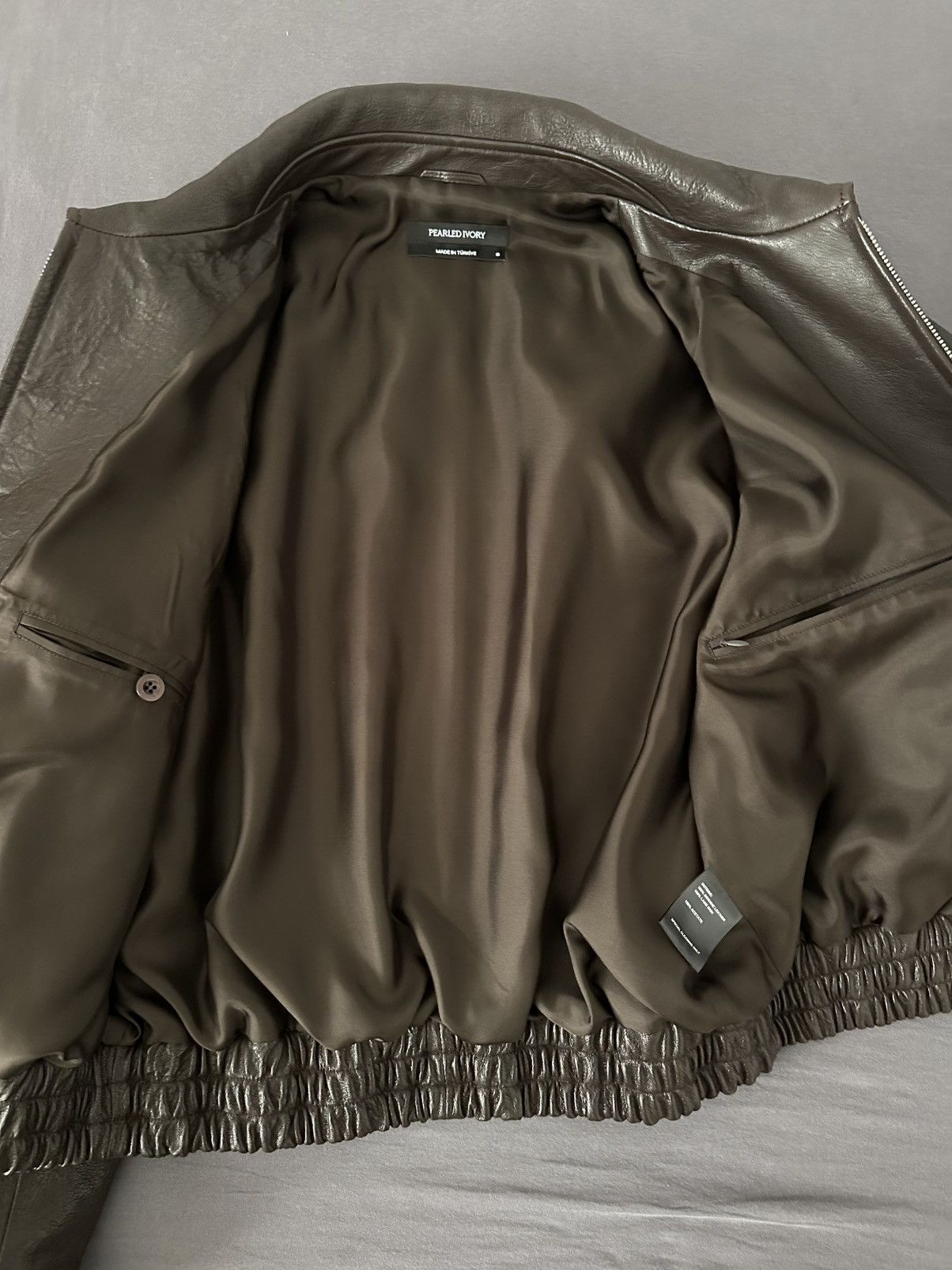 Pearled Ivory Pearled Ivory Isik Leather Jacket Coffee Size US S / EU 44-46 / 1 - 6 Thumbnail