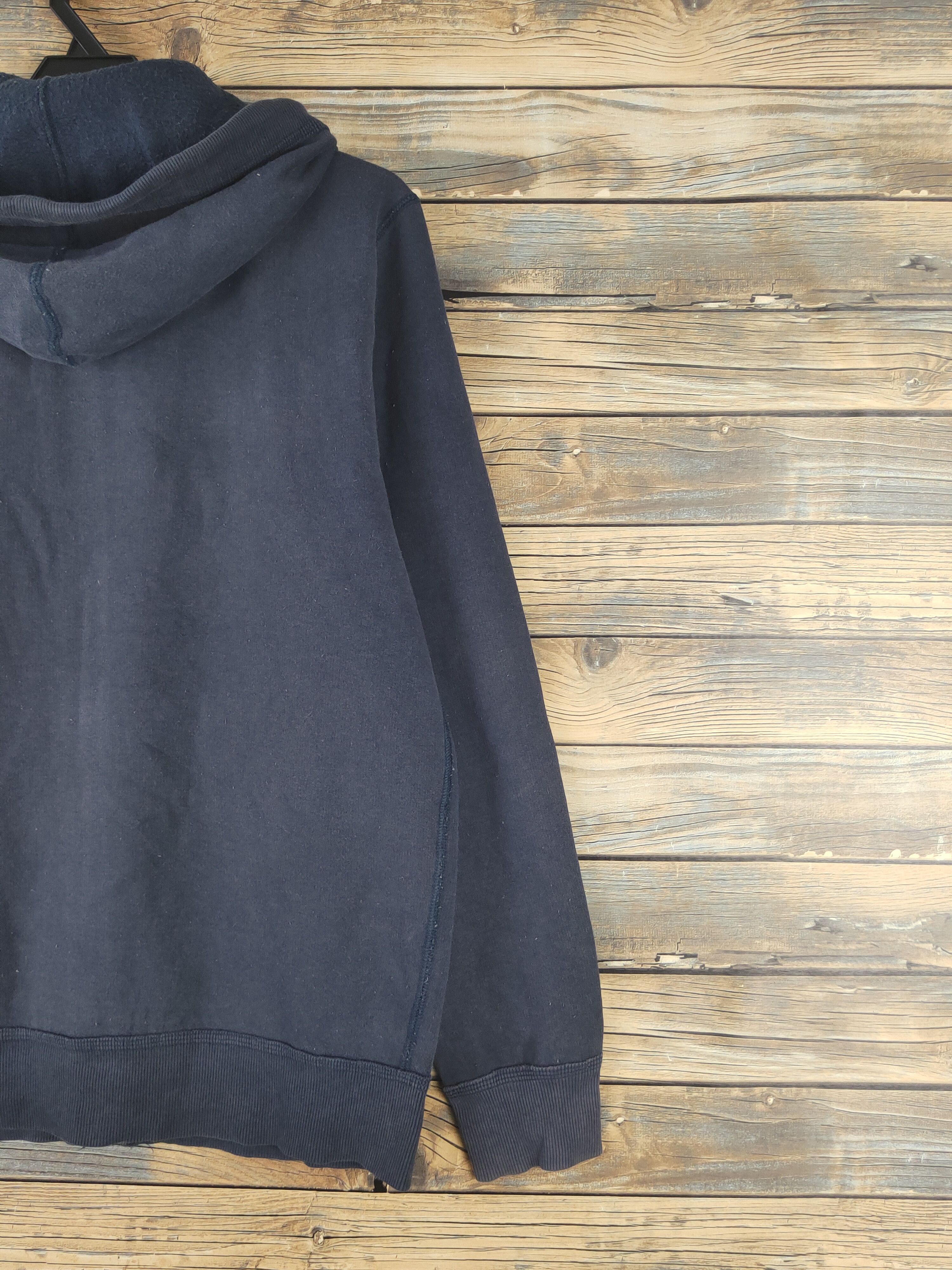 Japanese Brand × Vintage DL Back Number Navy Faded Hoodie Sweaters #824 Size US M / EU 48-50 / 2 - 11 Thumbnail