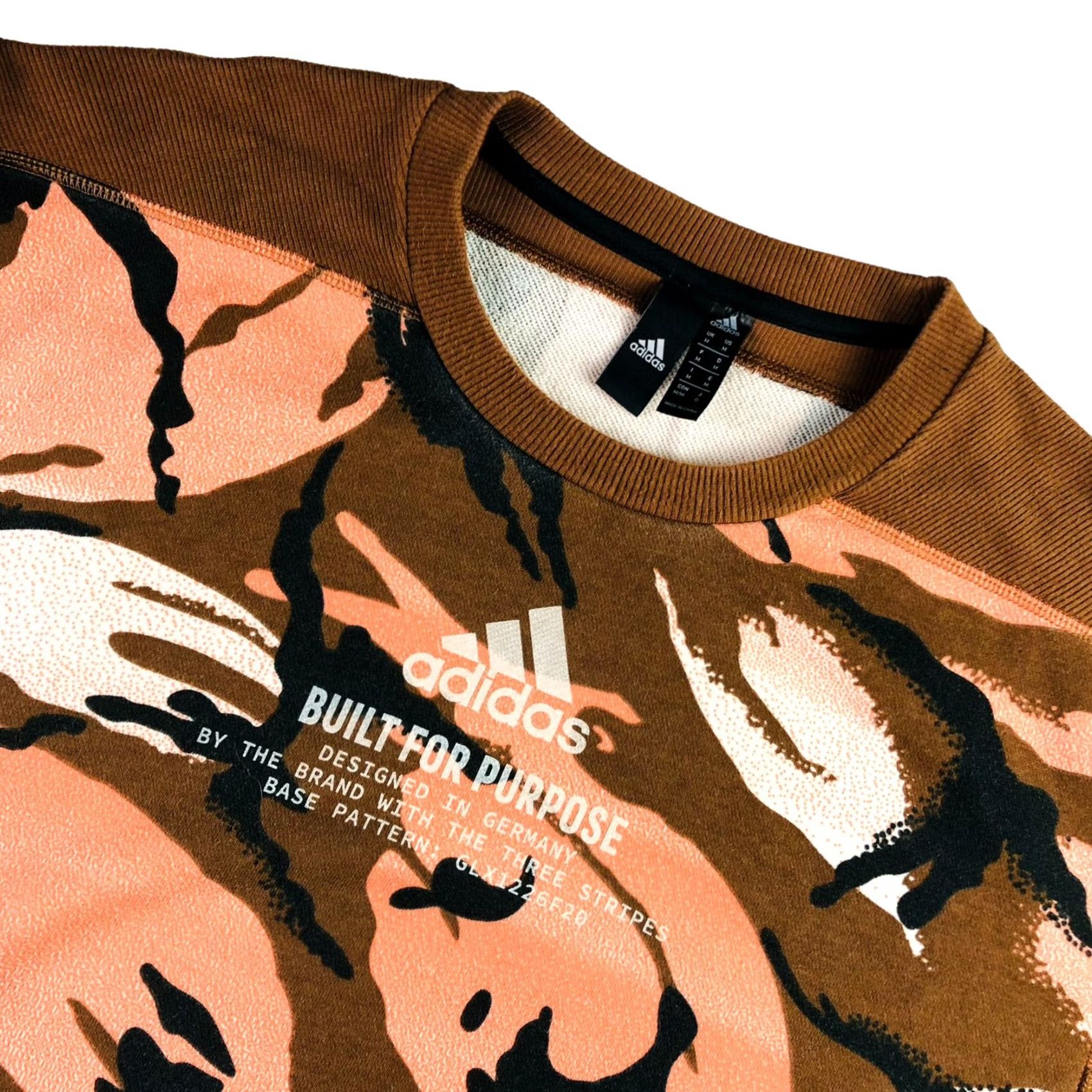 Adidas Adidas Men’s Crew Neck Sweatshirt Brown/Peach Camo • Medium Size US M / EU 48-50 / 2 - 2 Thumbnail