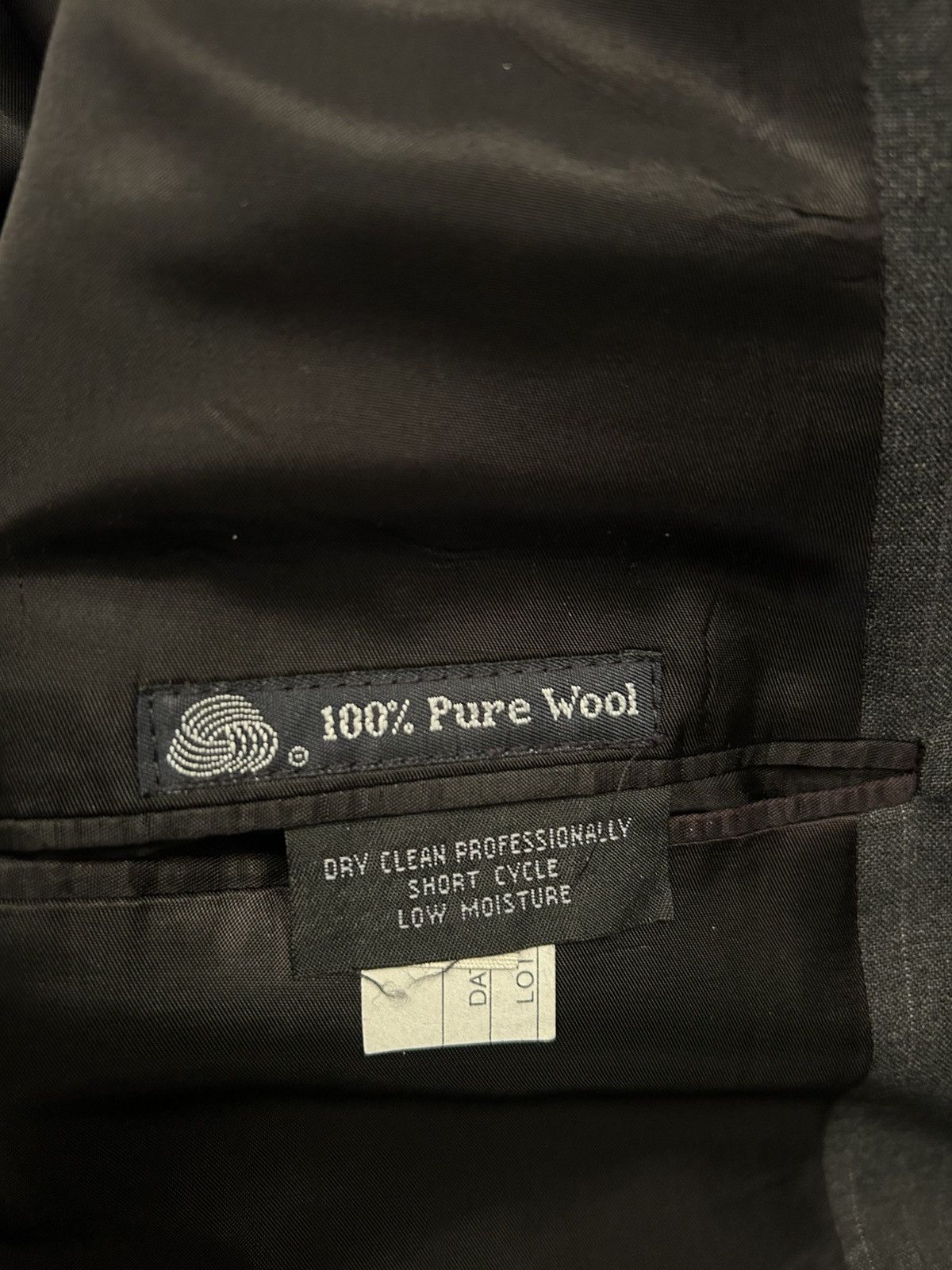 Burberry Burberrys Charcoal Gray Pinstripe 46R Suit Jacket 40x29 Size 46R - 9 Thumbnail