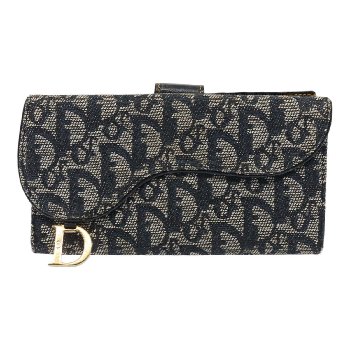 Dior Saddle Navy Canvas Wallet (Pre-Owned) Size ONE SIZE - 1 Thumbnail